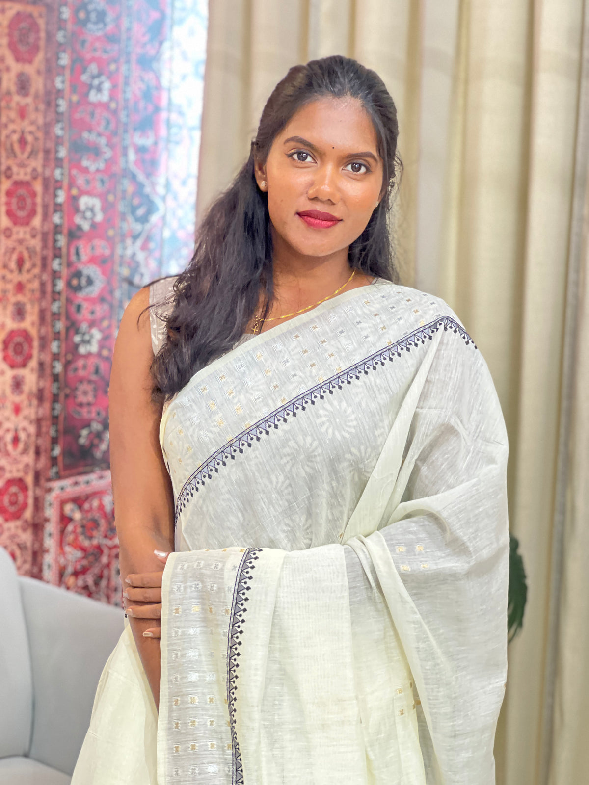 Metal Pital Weaving Chanderi Finish Saree | SSN560