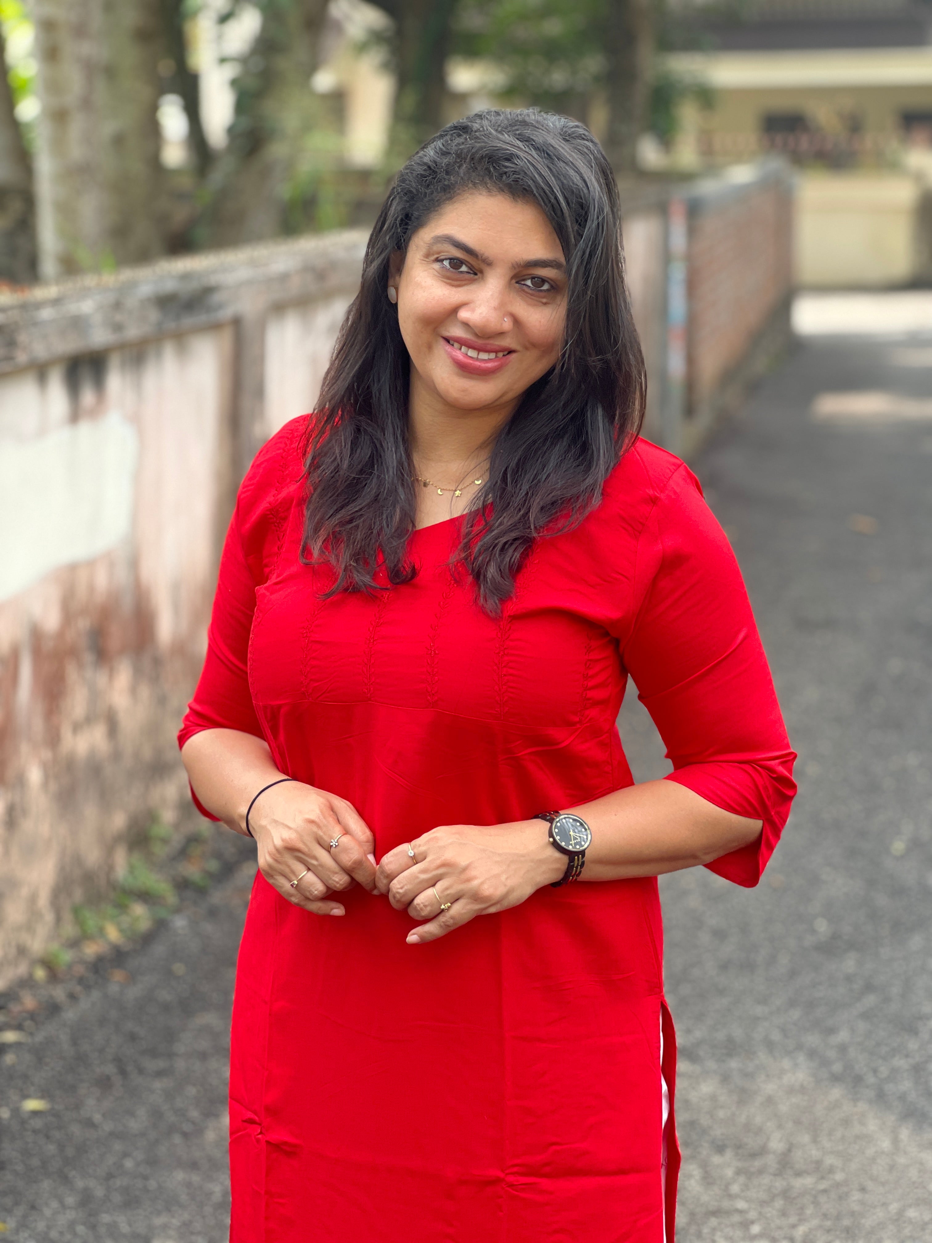 Embroidery Detailed Rayon Kurta | MLA104