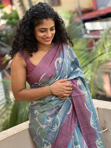 Printed Semi Silk Saree | GMS133