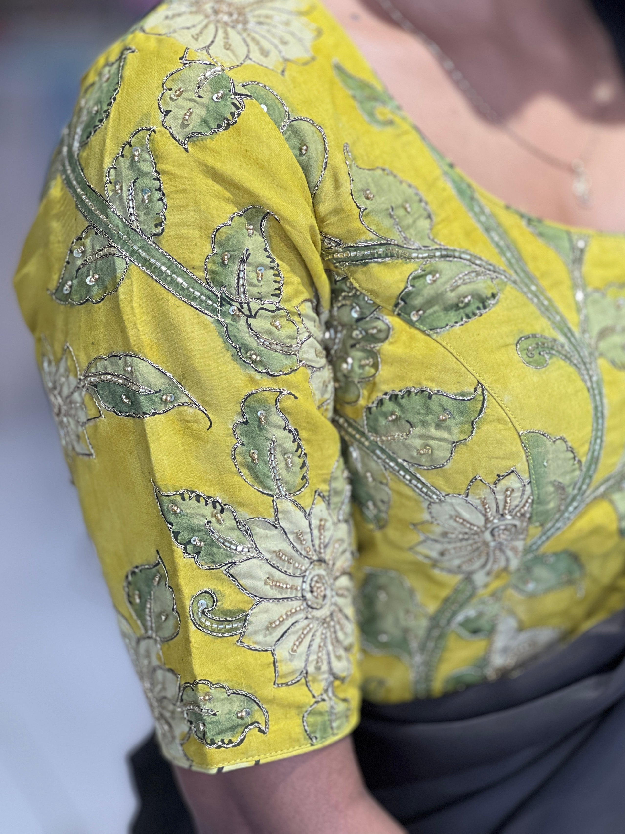 Kalamkari Pattern Cotton Stitched Blouse | IT158