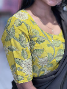 Kalamkari Pattern Cotton Stitched Blouse | IT158