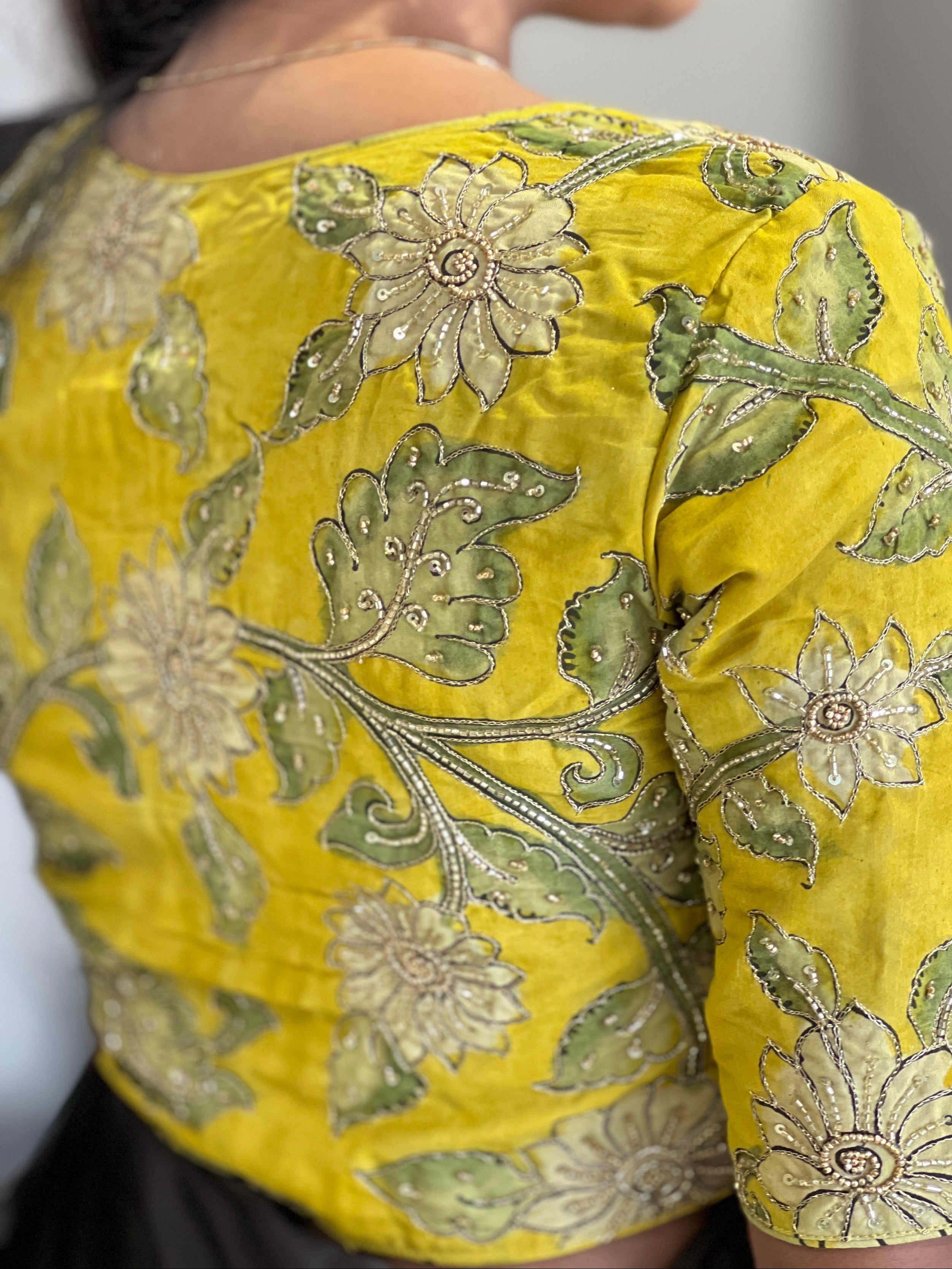 Kalamkari Pattern Cotton Stitched Blouse | IT158