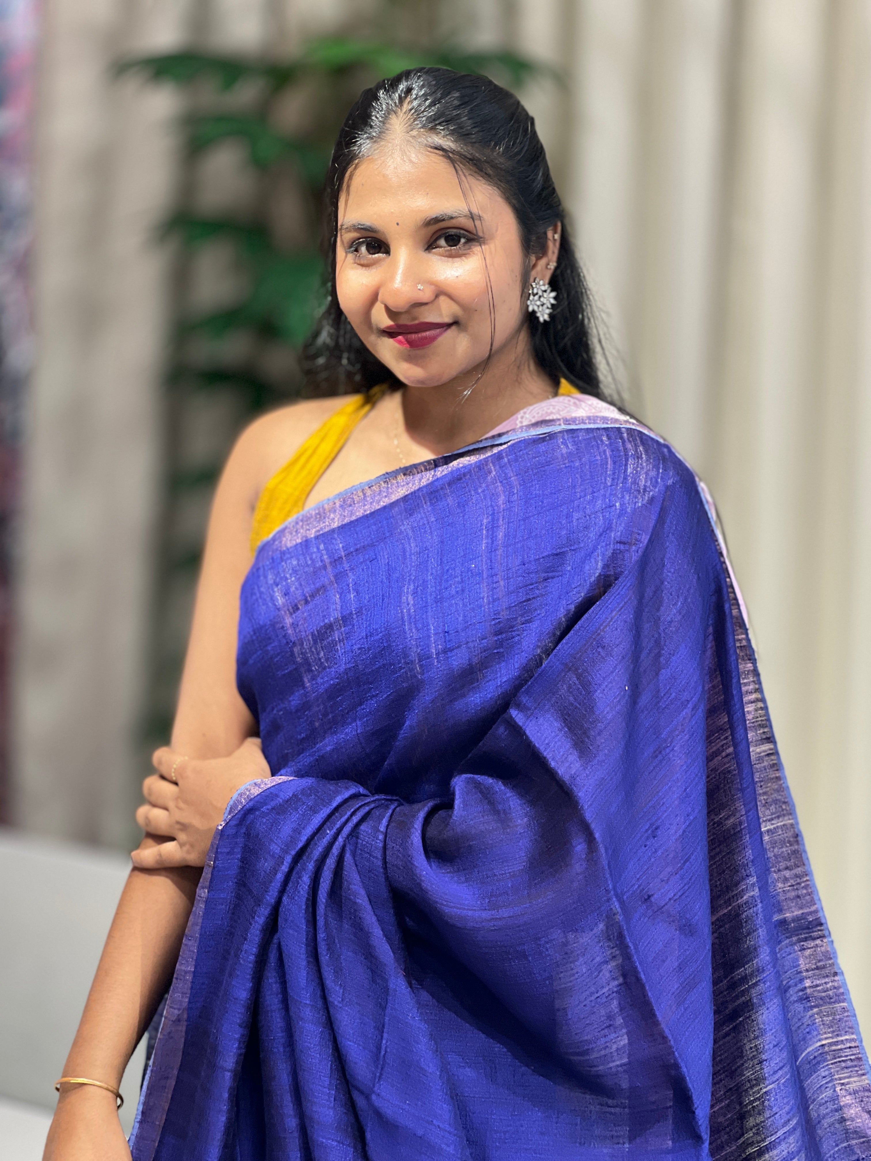 Hand Tie & Dye Detailed Jute Saree | RGD748