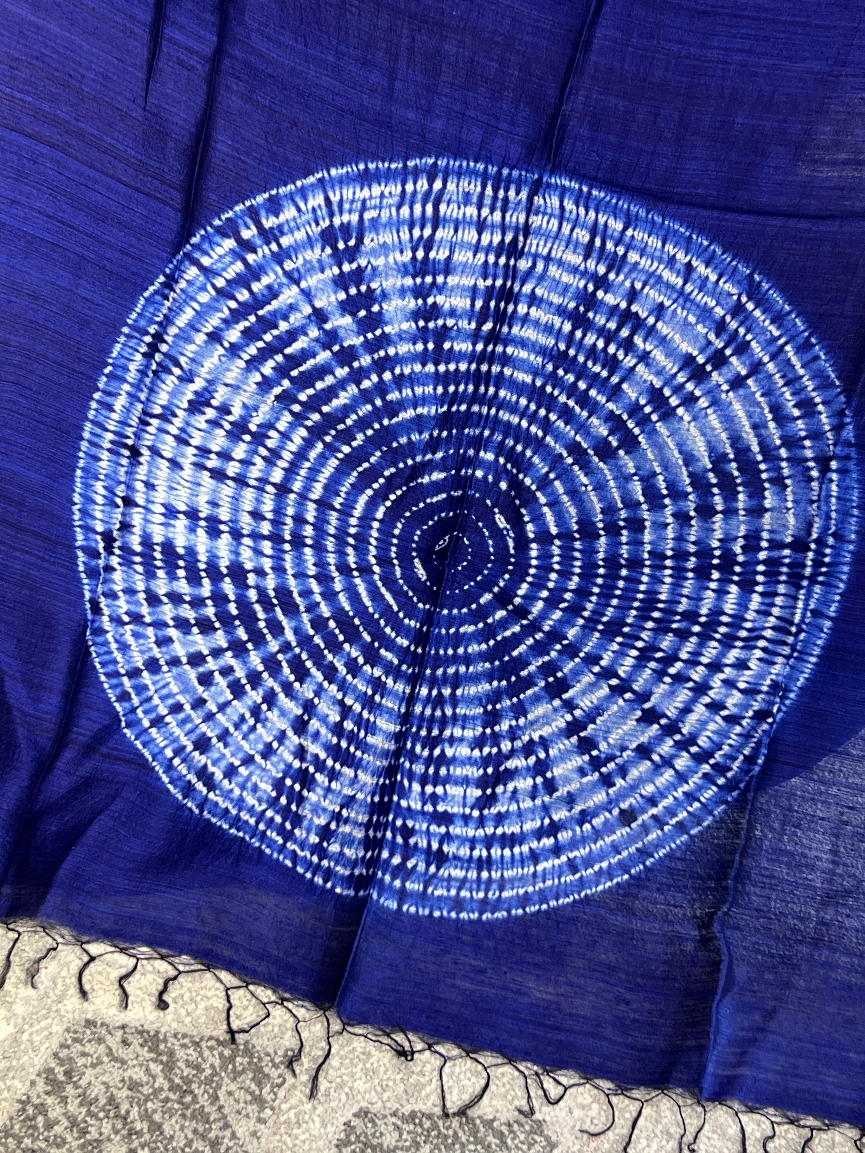 Hand Tie & Dye Detailed Jute Saree | RGD748