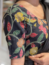 Embroidered Pen Kalamkari Cotton Stitched Blouse |  IT160