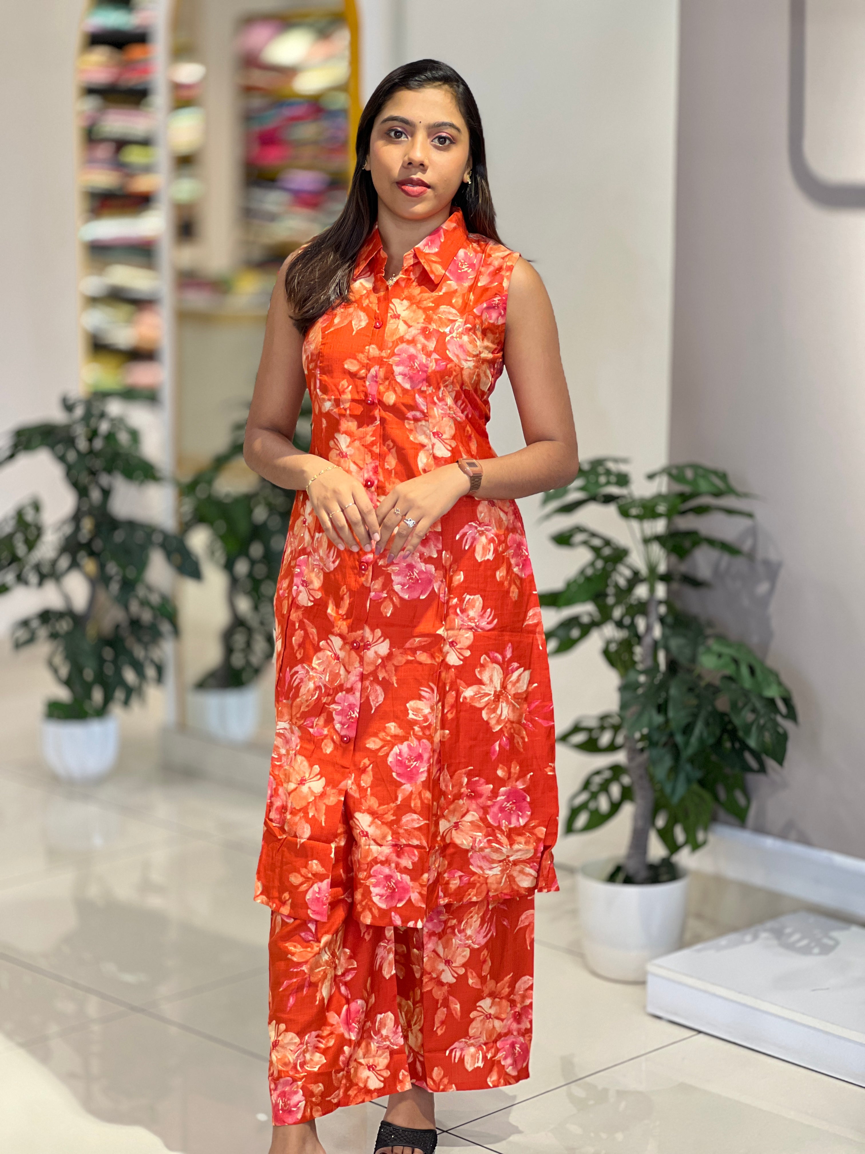 Floral Printed Rayon Kurta Set | YV101