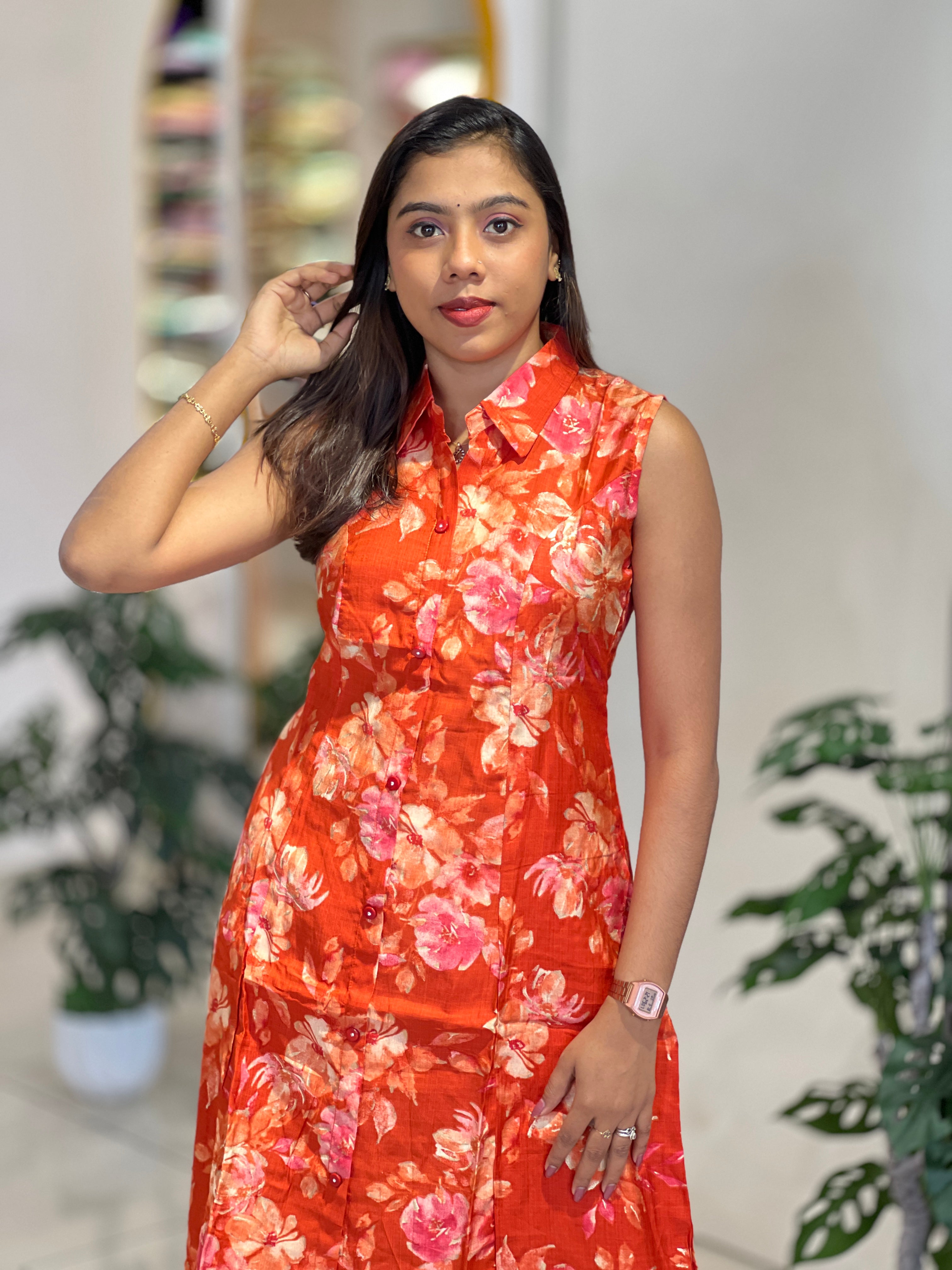 Floral Printed Rayon Kurta Set | YV101