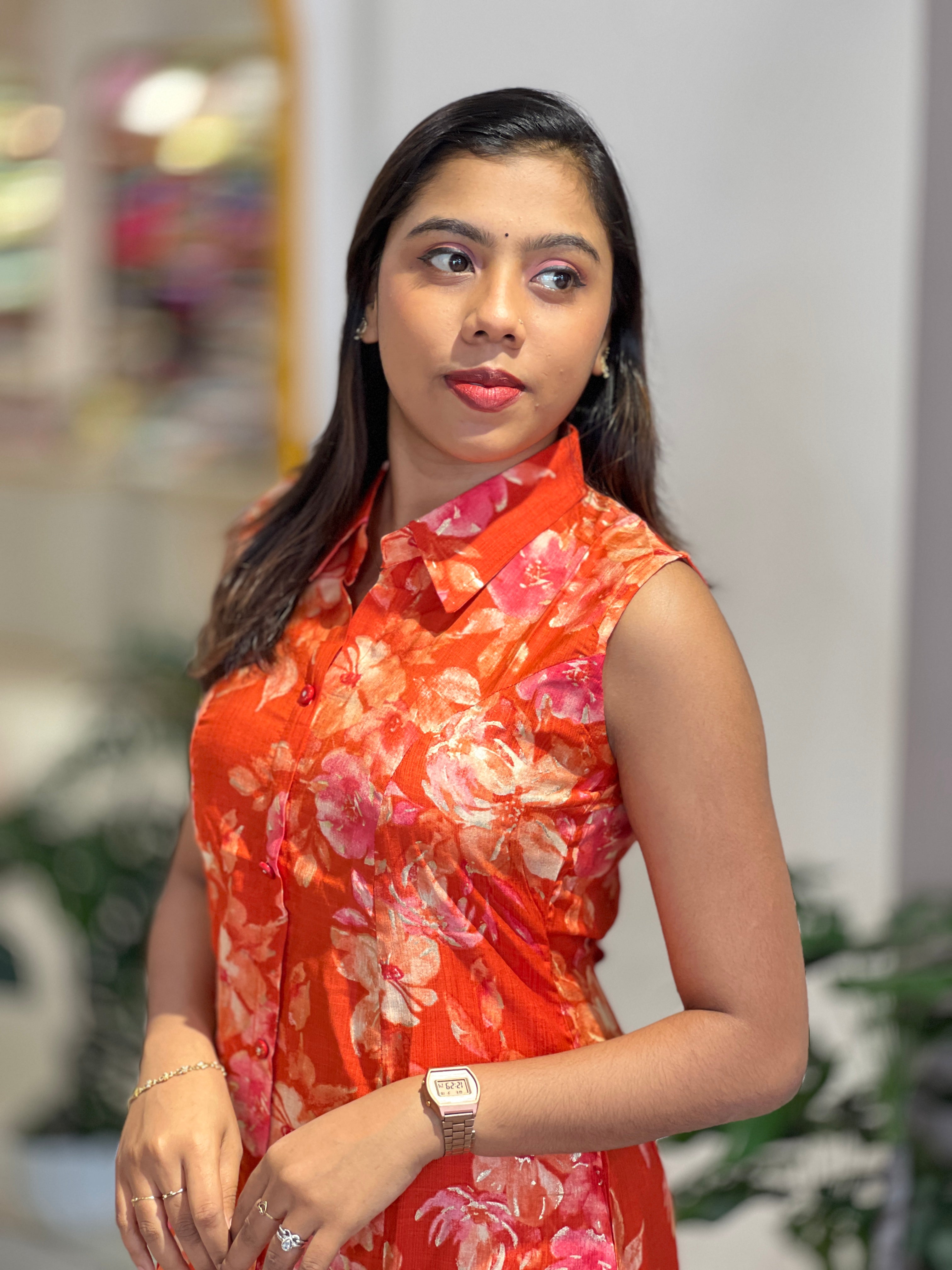 Floral Printed Rayon Kurta Set | YV101