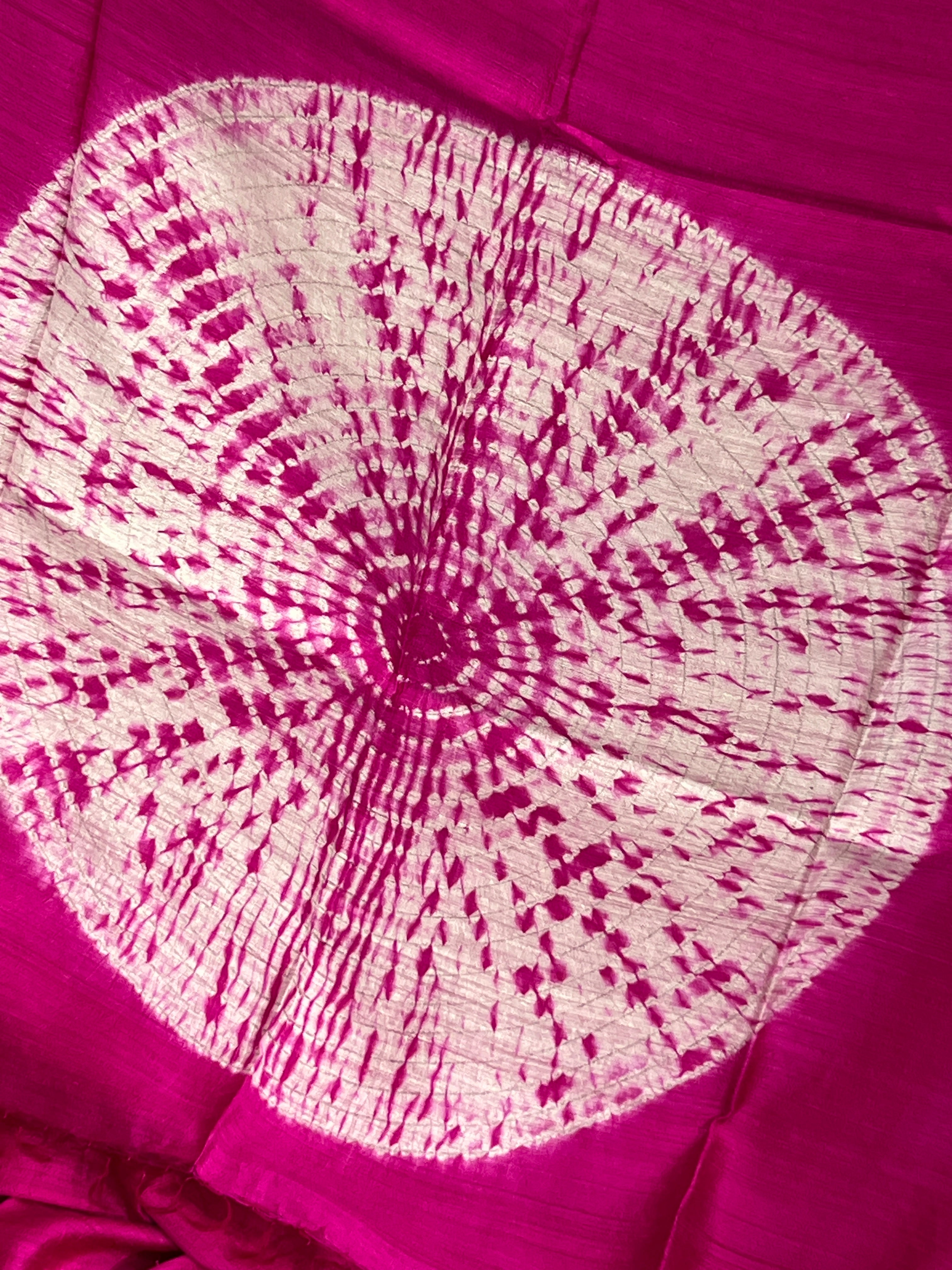 Hand Tie & Dye Detailed Jute Saree | RGD747
