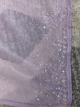 Cut Beads & Sequence Detailed Crushed Organza Saree | SBP801