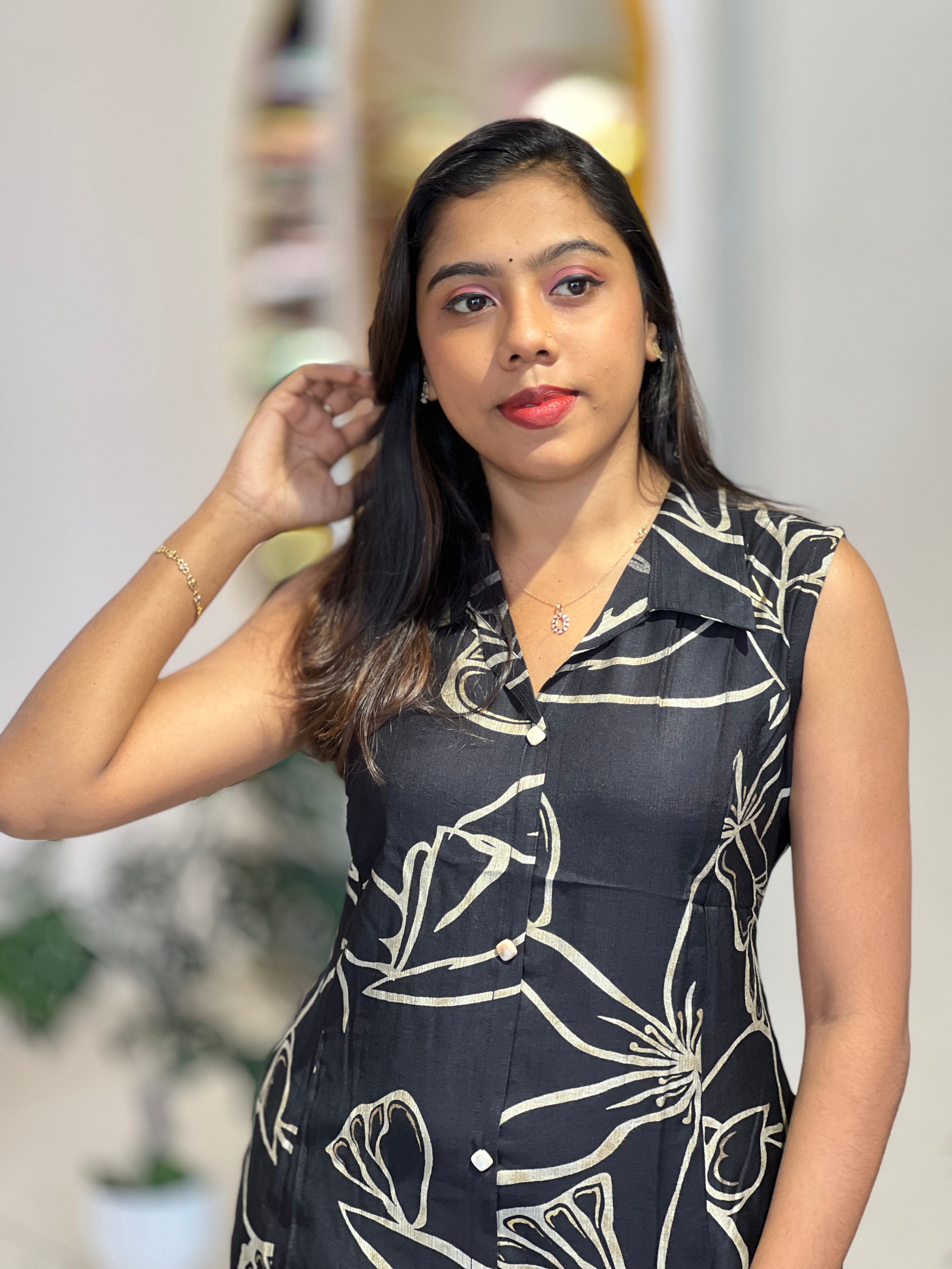 Print Detailed Rayon Kurta Set | YV102