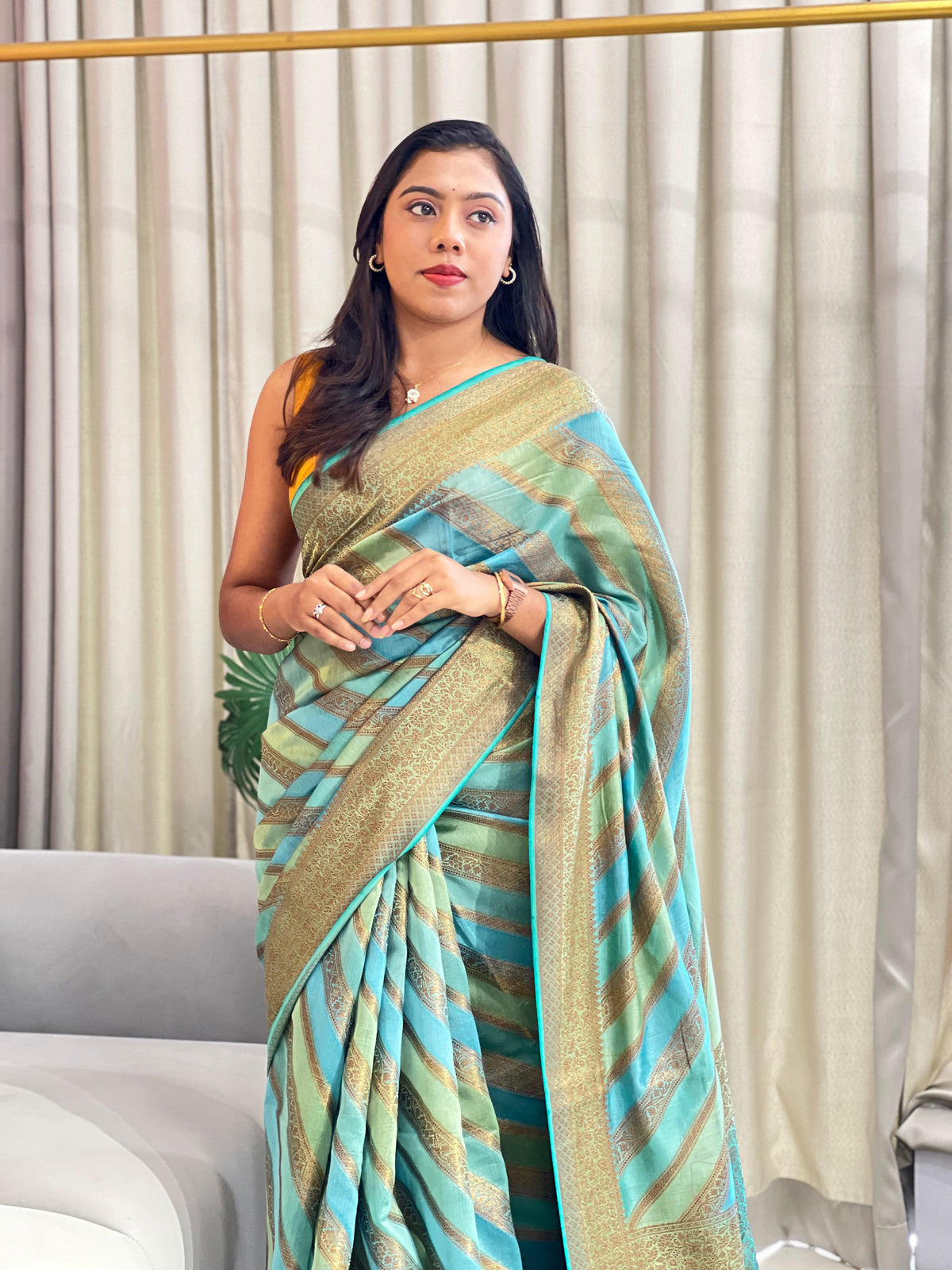 Rangat Pattern Chanderi Banarasi Saree | KMM136
