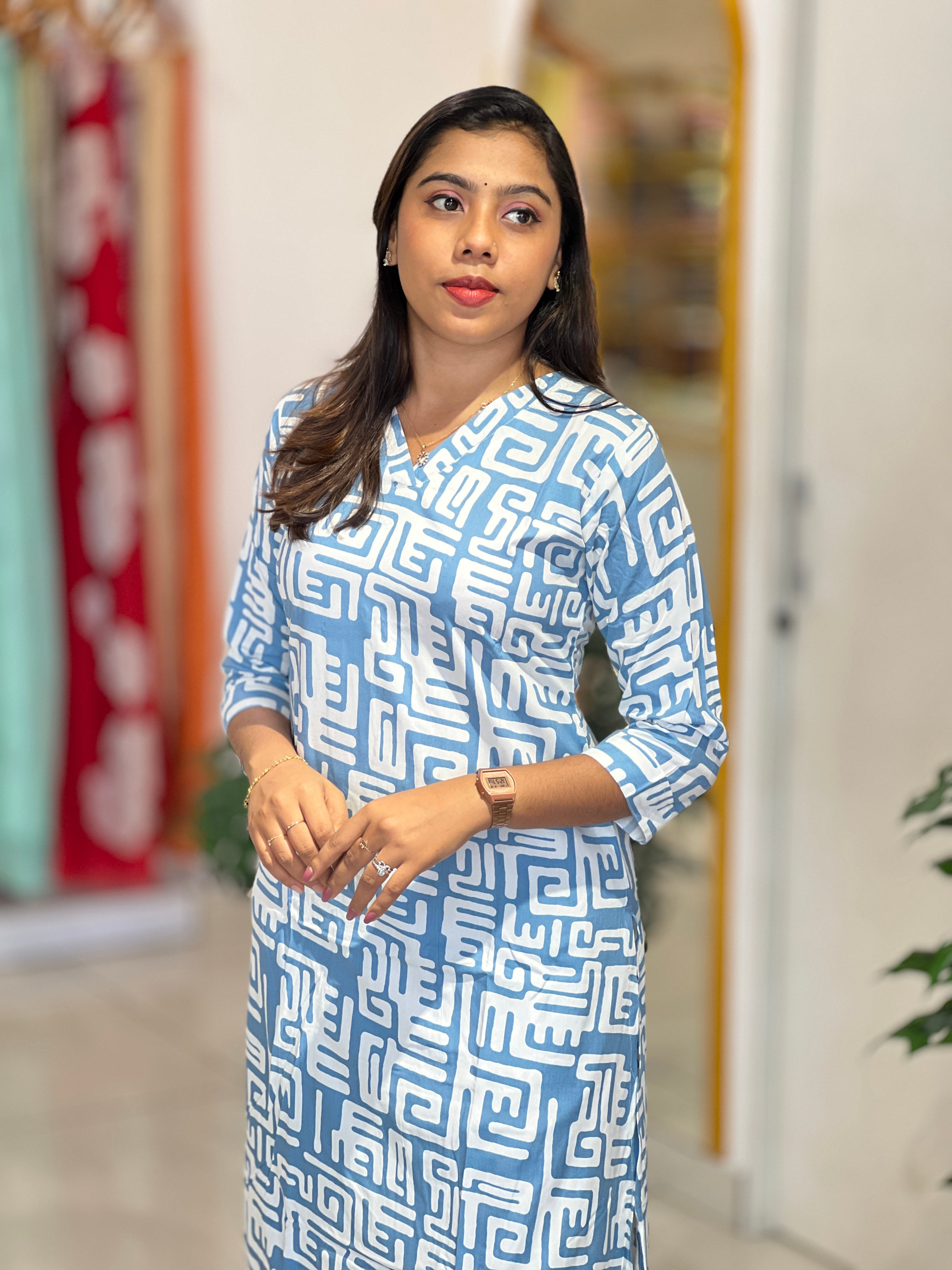 Printed Rayon Kurta Set | YV111