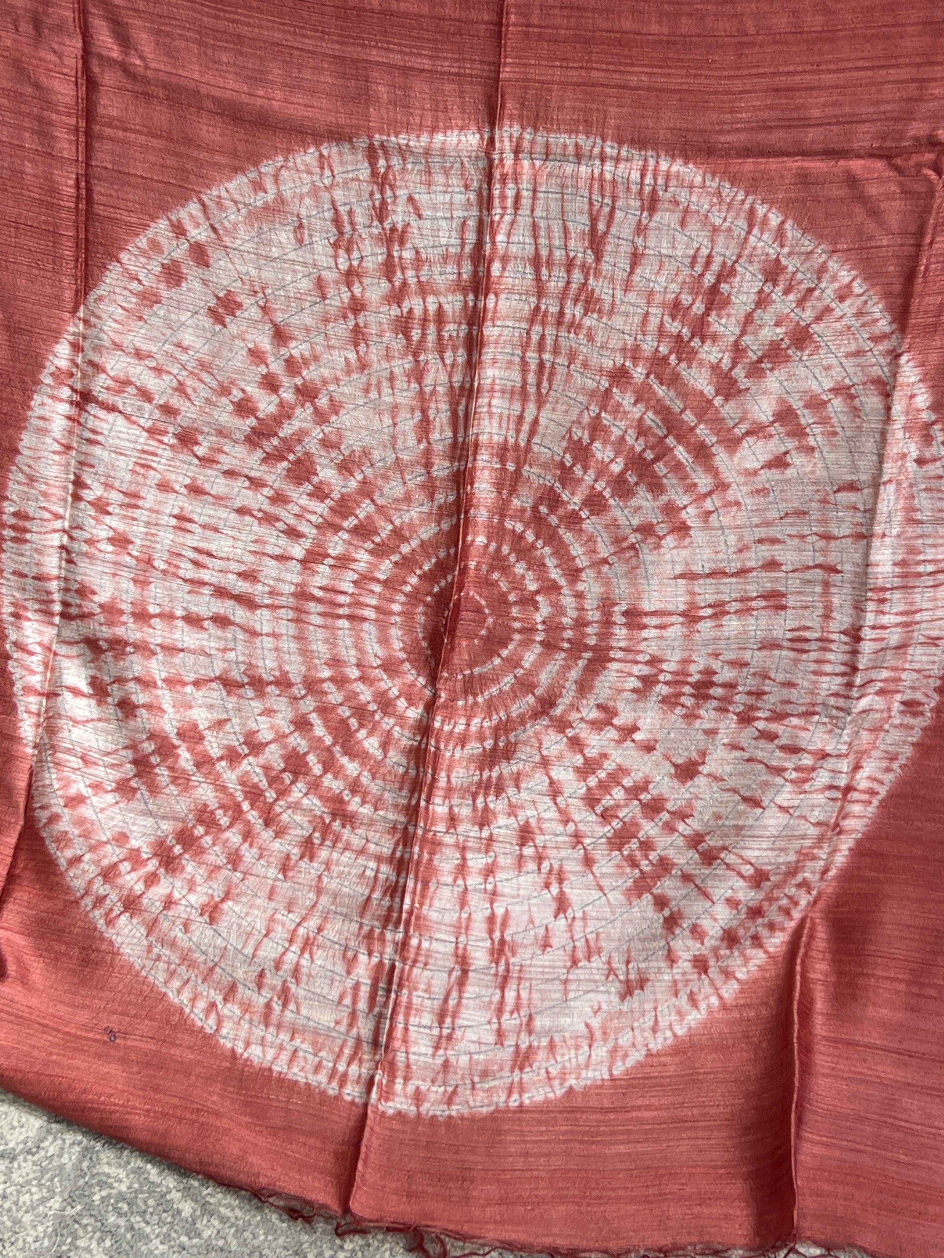 Hand Tie & Dye Detailed Jute Saree | RGD746