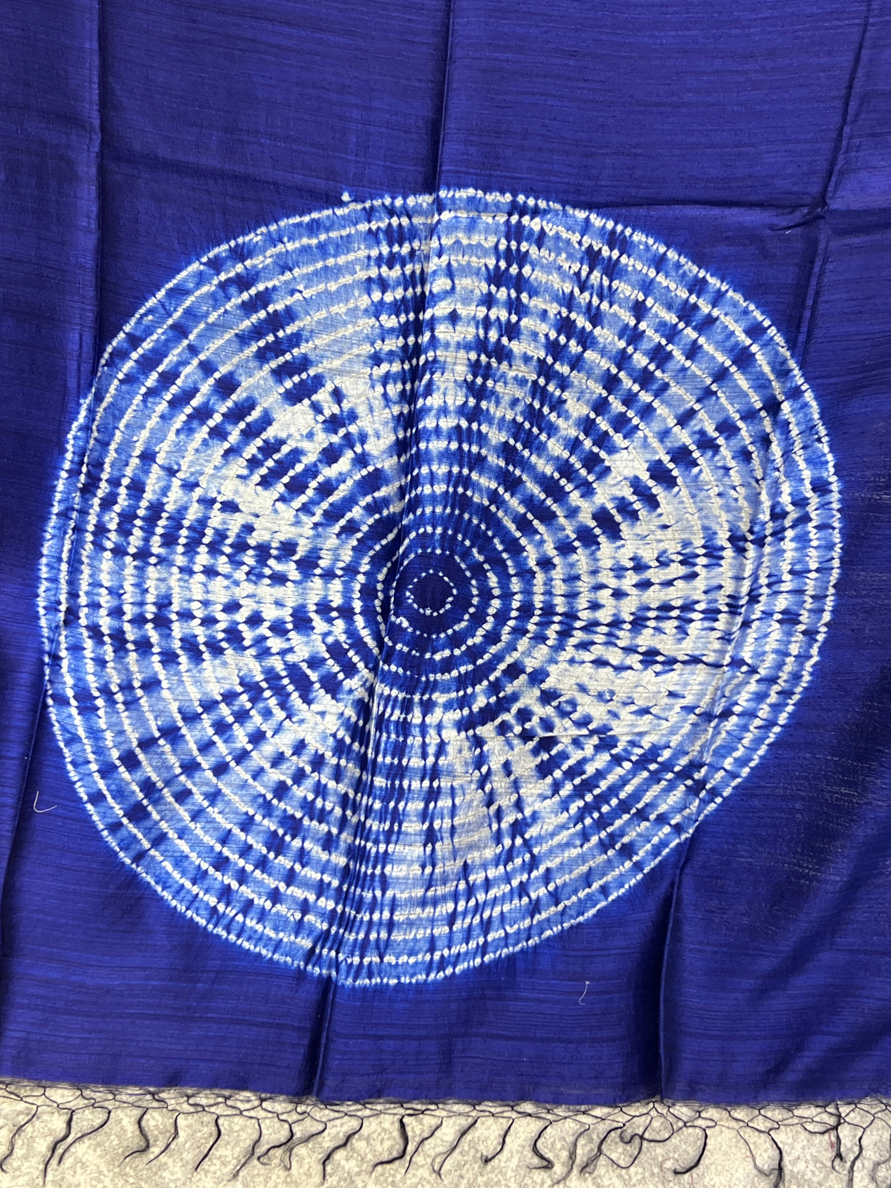 Hand Tie & Dye Detailed Jute Saree | RGD745