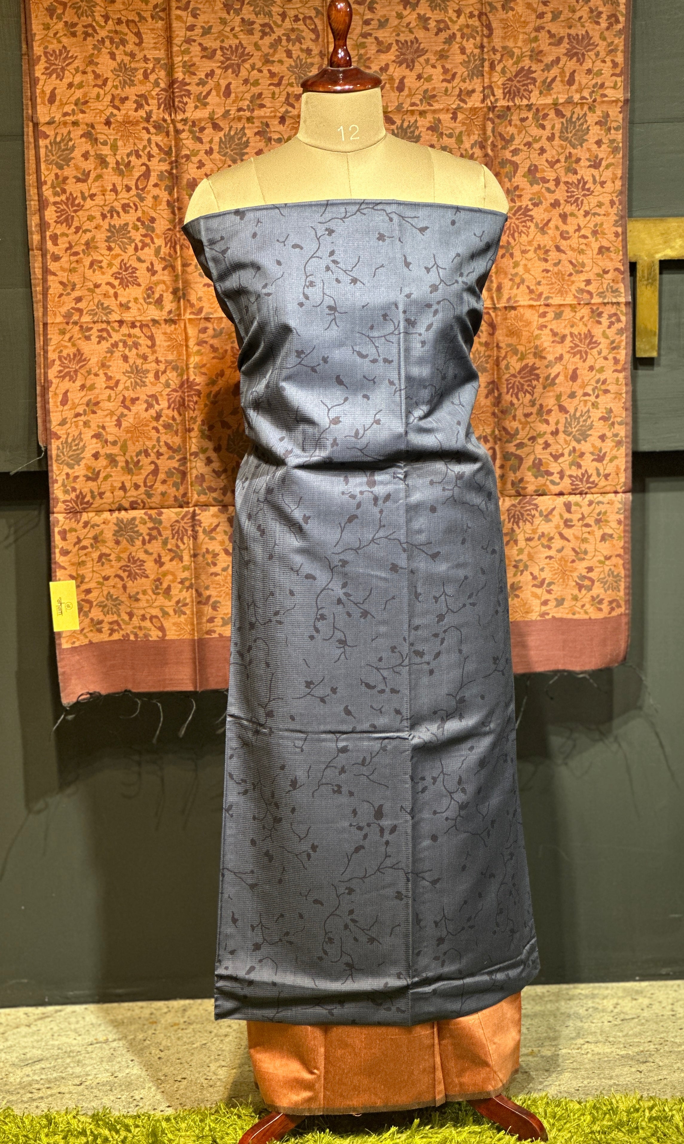 Floral Printed Semi Tussar Salwar Set | ACT1685