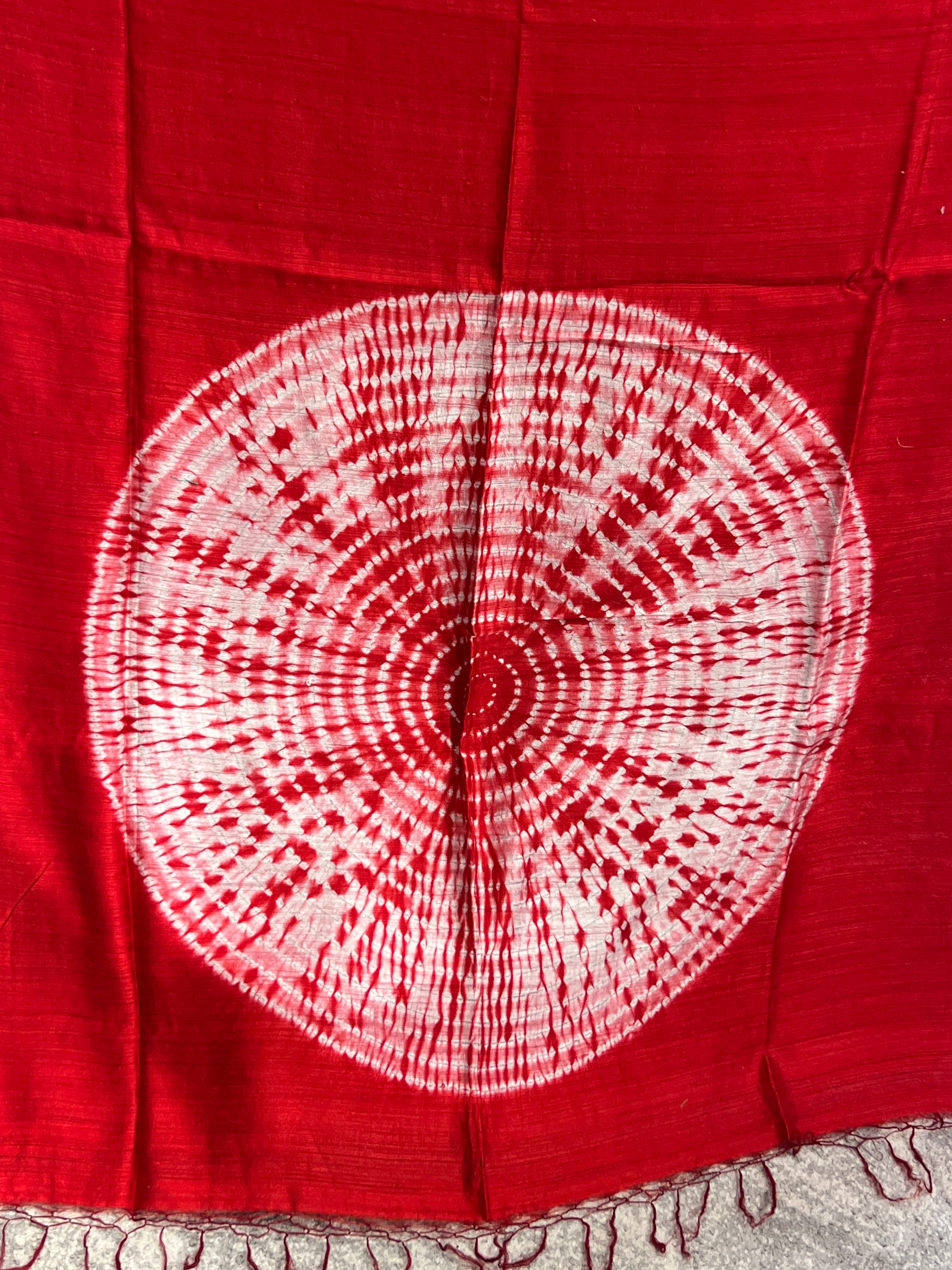 Hand Tie & Dye Detailed Jute Saree | RGD743