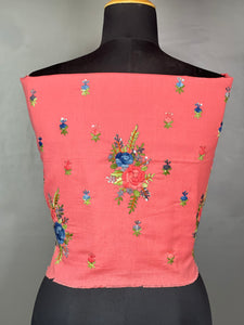 Hand Embroidery Cotton Blouse Material | OS397