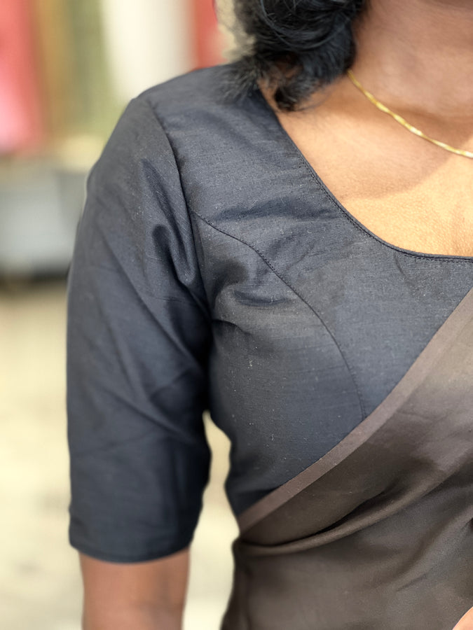 Button Detailed Plain Cotton Stitched Blouse | IT153