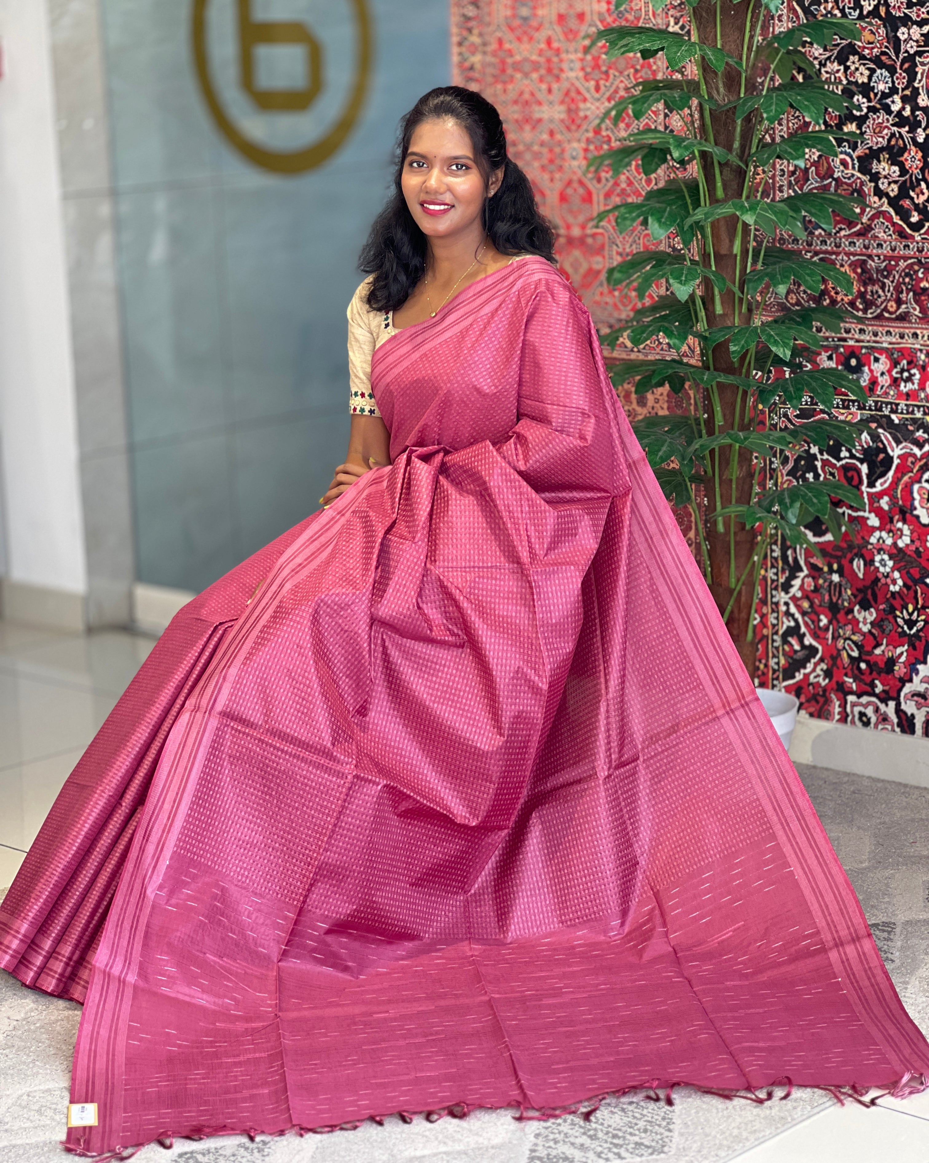 Thread & Kesiya Weaved Semi Tussar Saree | PNS198