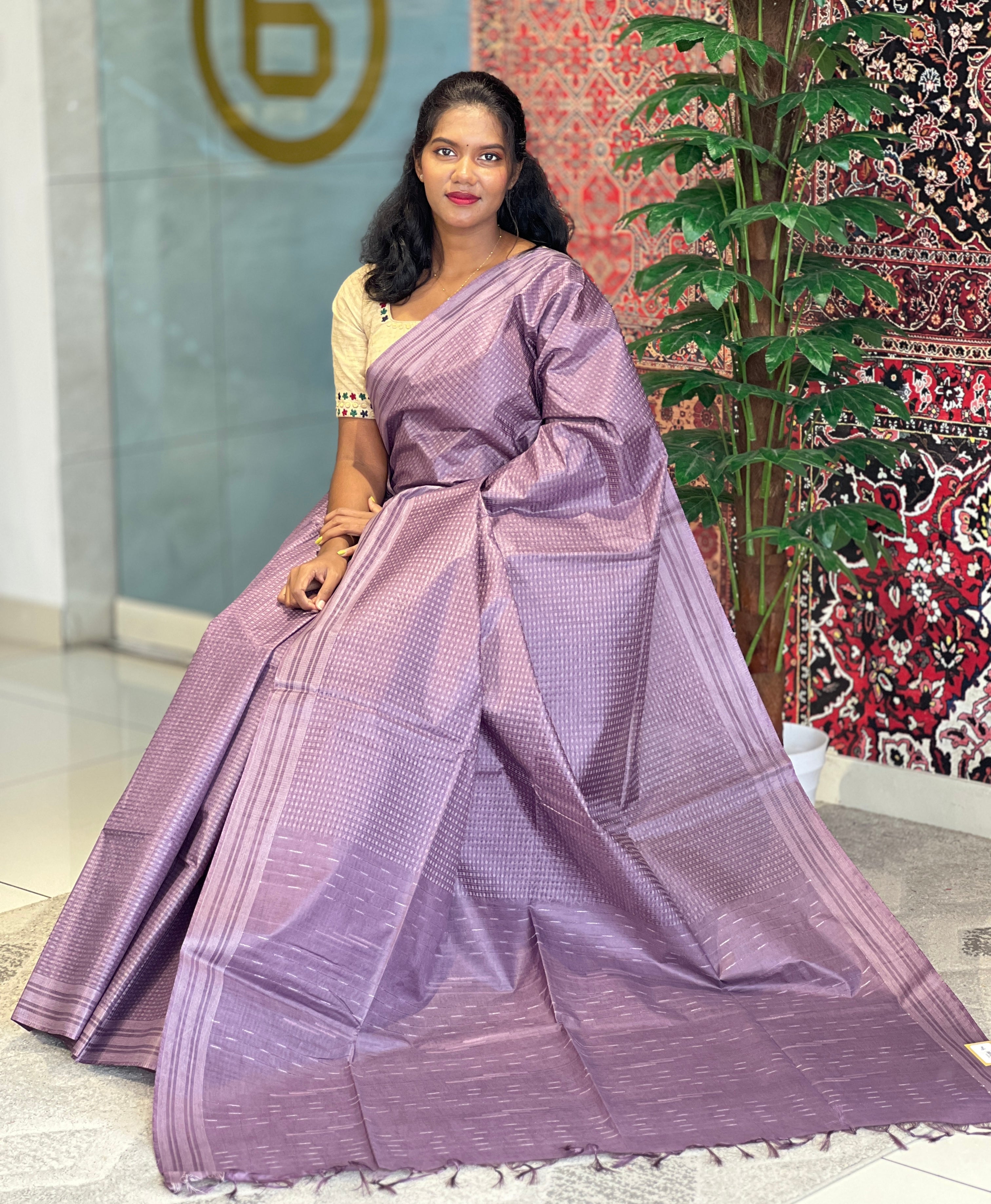 Thread & Kesiya Weaved Semi Tussar Saree | PNS194