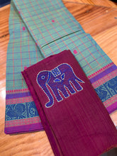 Check Weave Pattern Kanchi Cotton Saree | NVR110