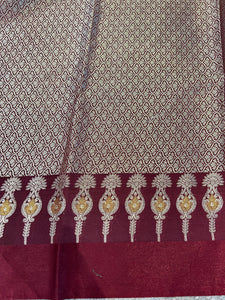 Zari Woven Banarasi Patterned Chanderi Finish Saree | NN208