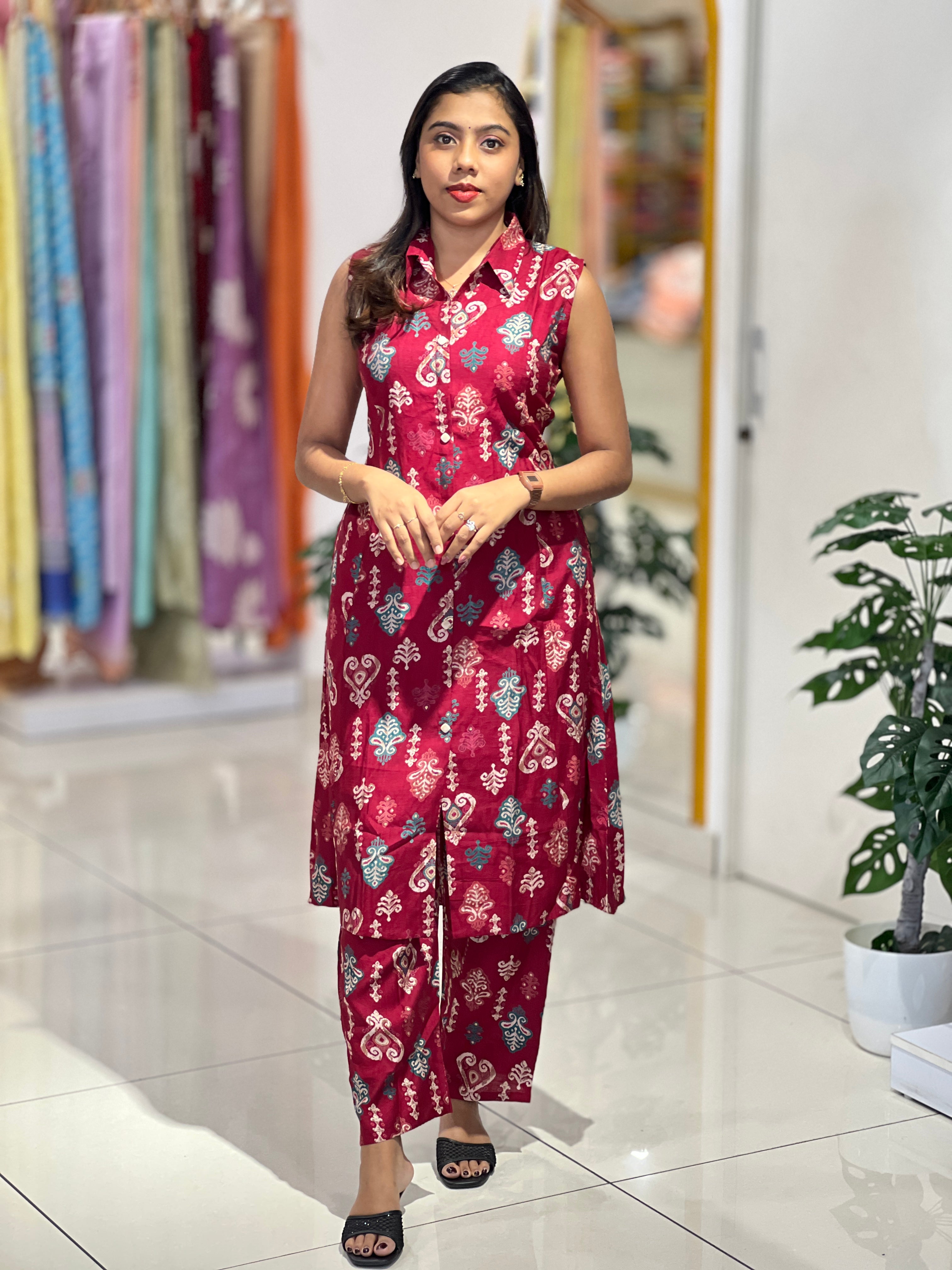 Floral Printed Rayon Kurta Set | YV116
