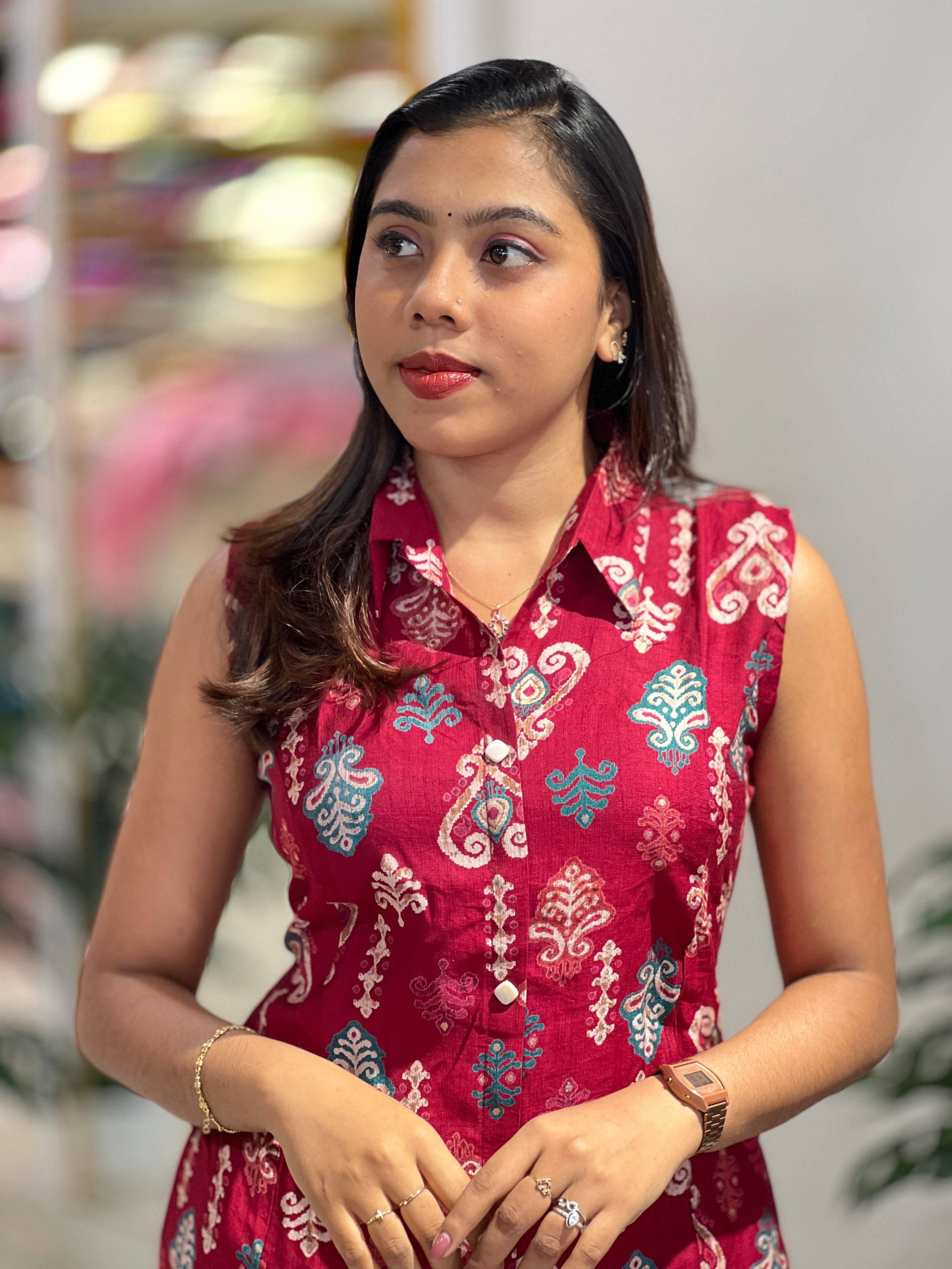 Floral Printed Rayon Kurta Set | YV116