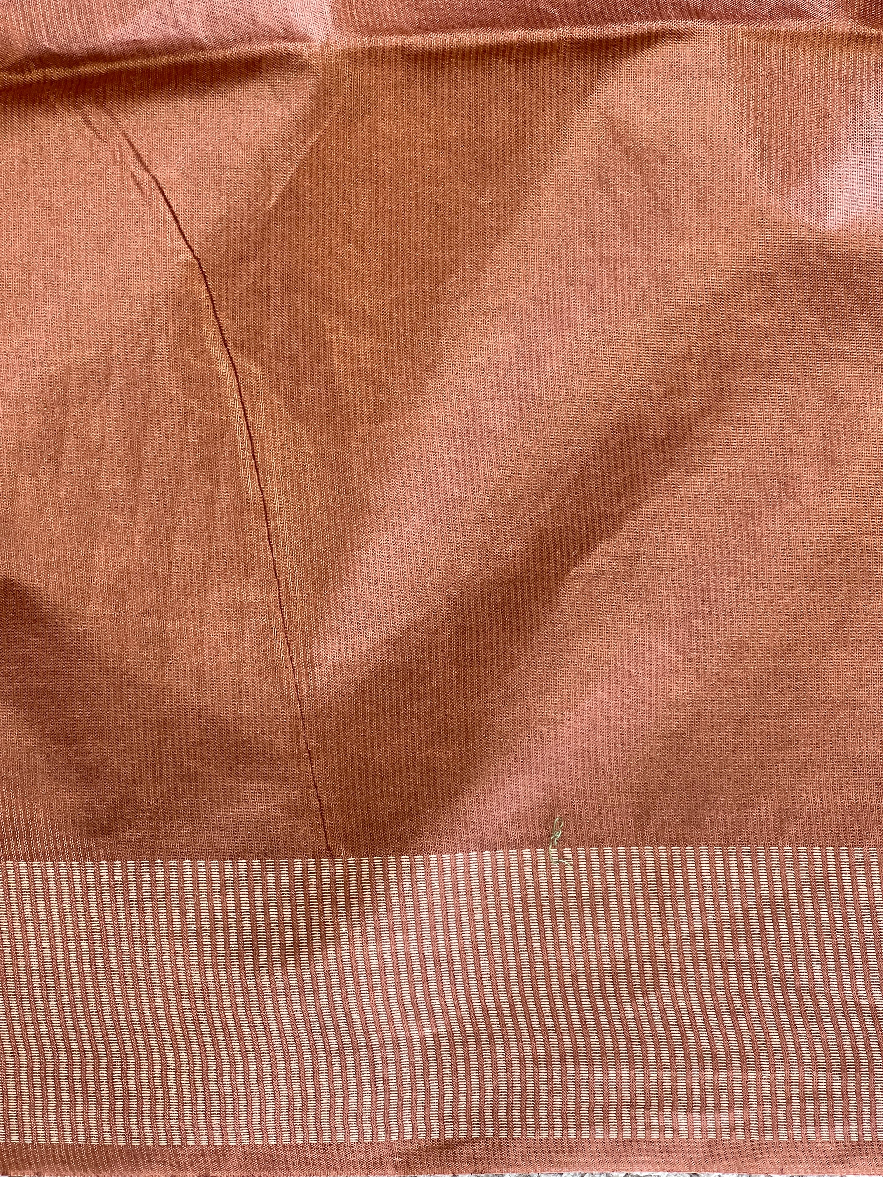 Thread Weaving Geometric Patterned Semi Tussar Saree | PNS166