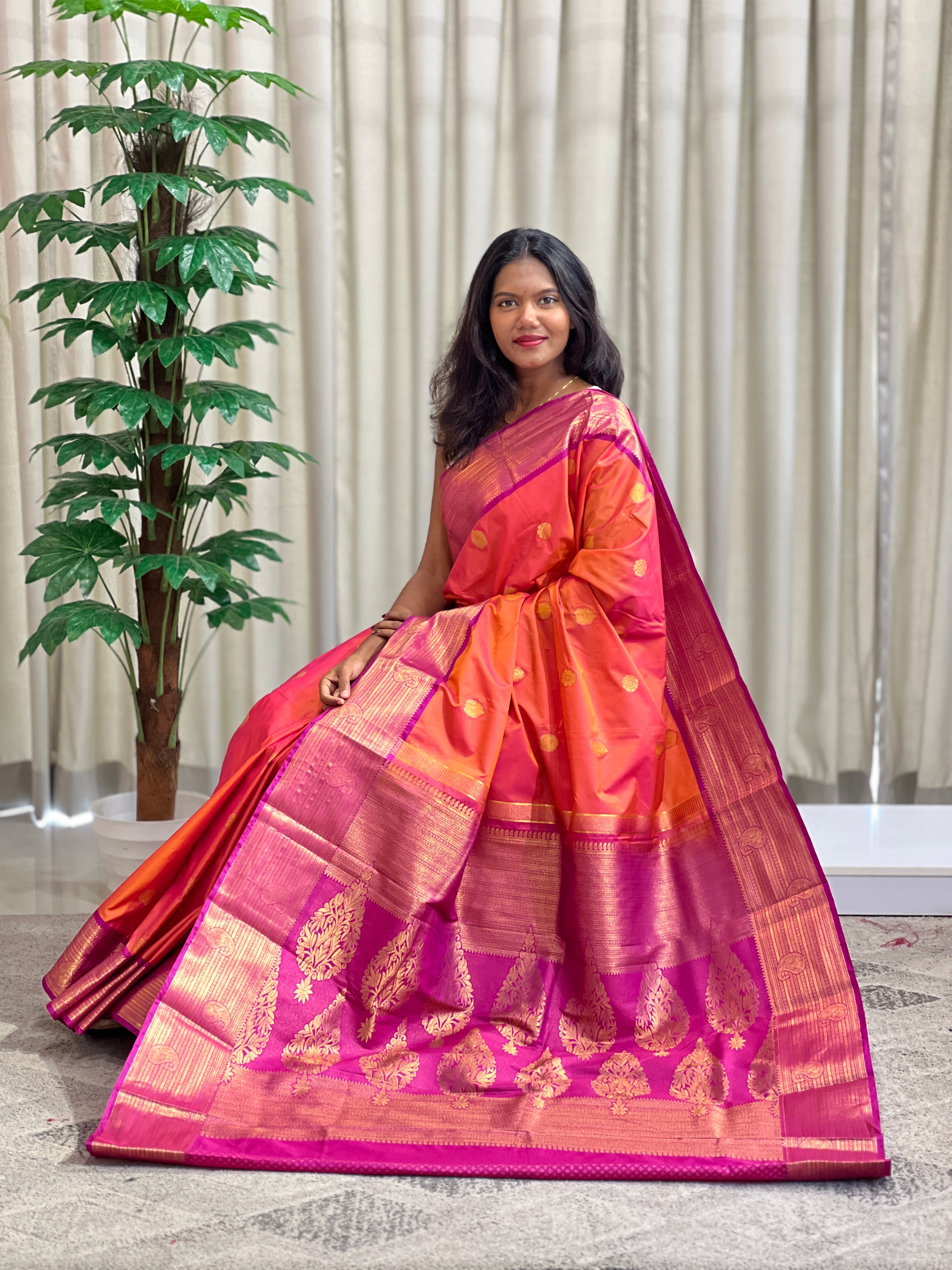 Floral Buta Woven Soft Silk Saree | RVS161