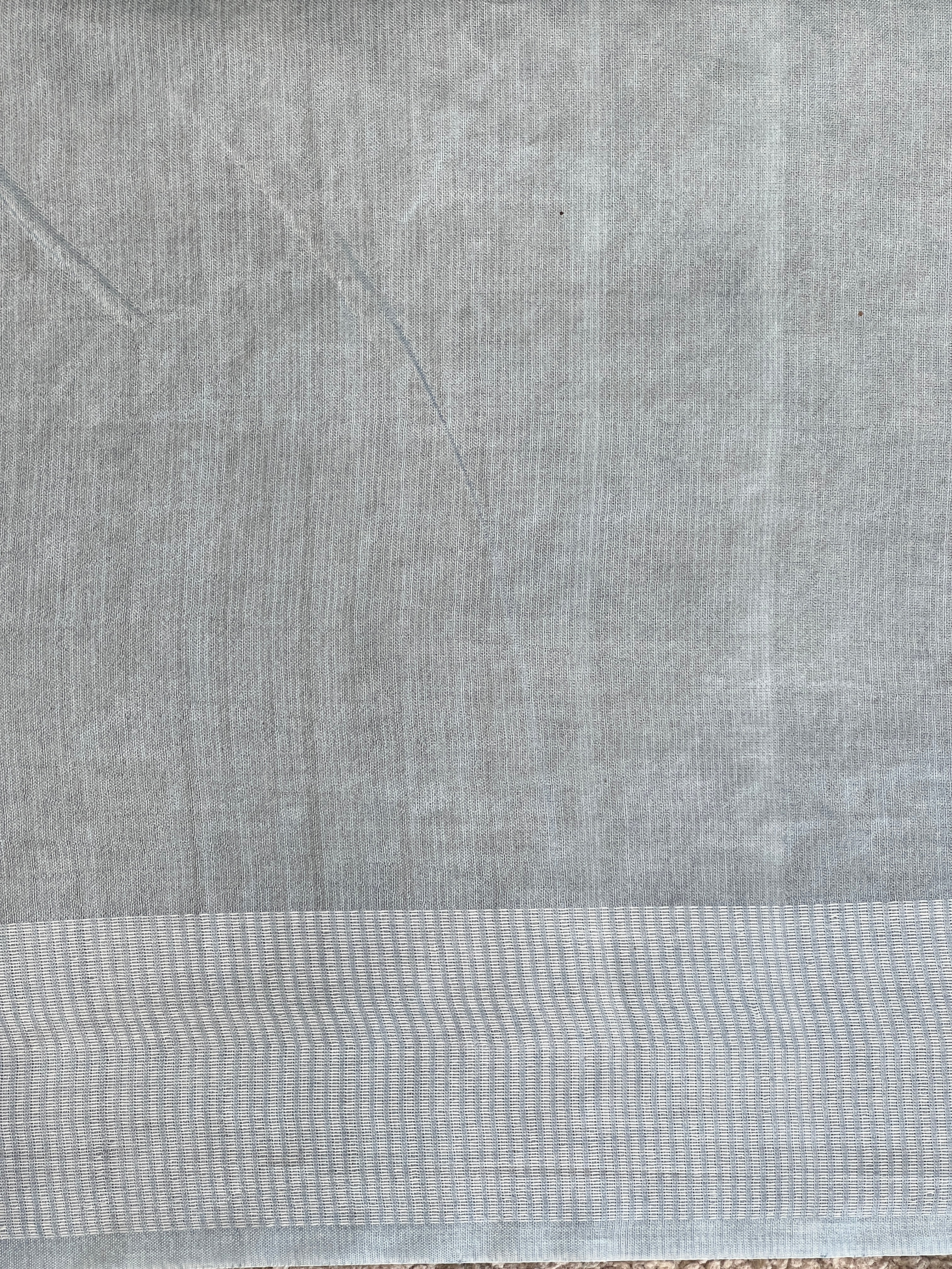 Thread Weaving Geometric Patterned Semi Tussar Saree | PNS165