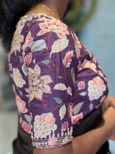 Floral Print With Hand Work Highlighted Chanderi Stitched Blouse | IT156