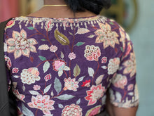 Floral Print With Hand Work Highlighted Chanderi Stitched Blouse | IT156
