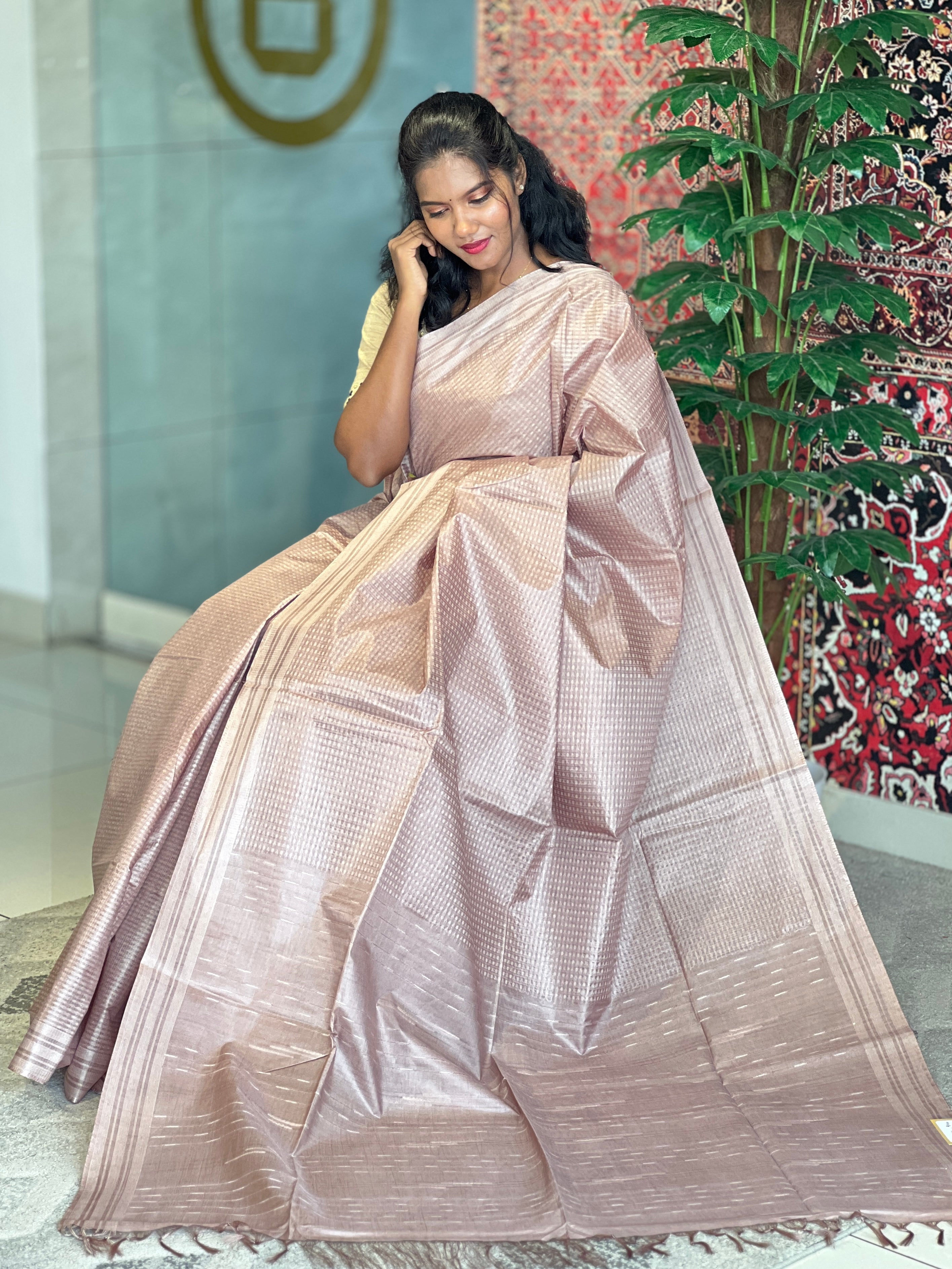 Thread & Kesiya Weaved Semi Tussar Saree | PNS196