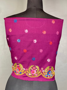 Hand Embroidery Cotton Blouse Material | OS437