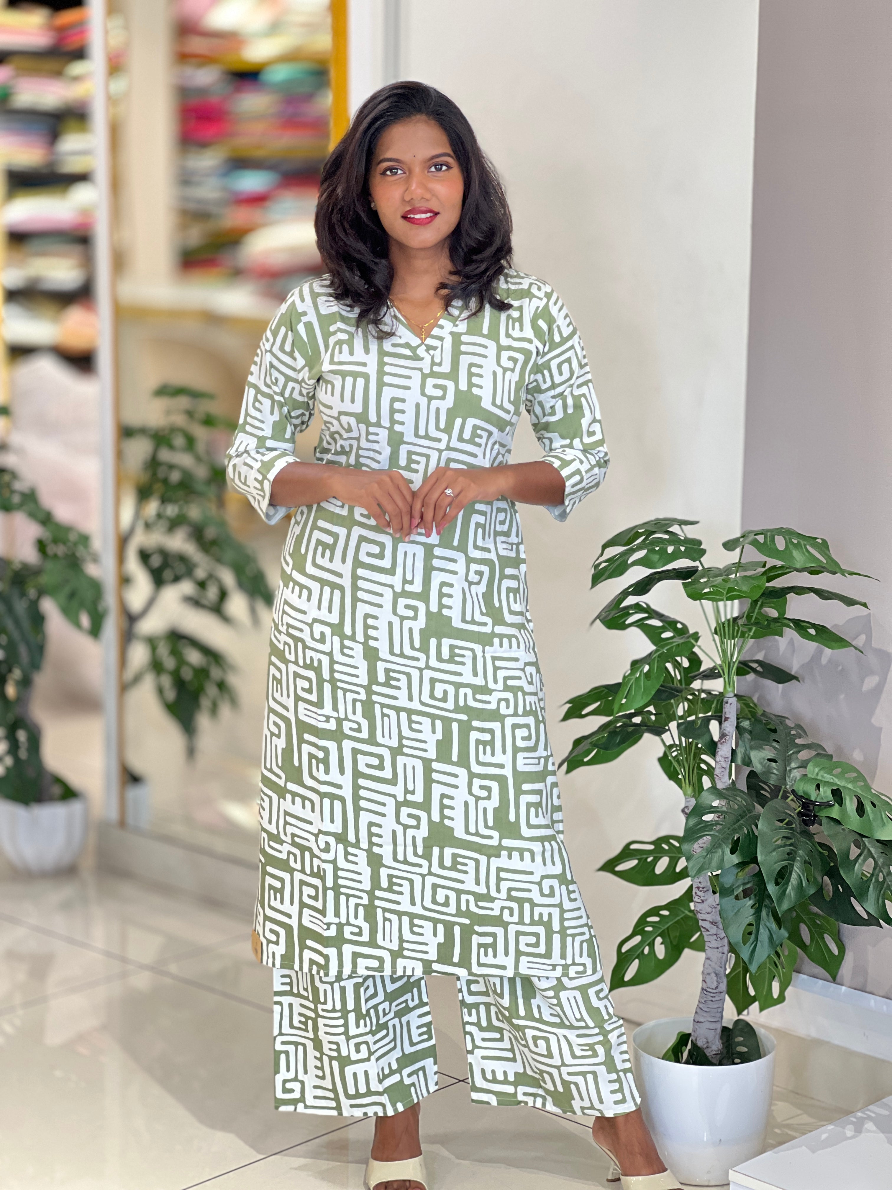 Printed Rayon Kurta Set | YV110