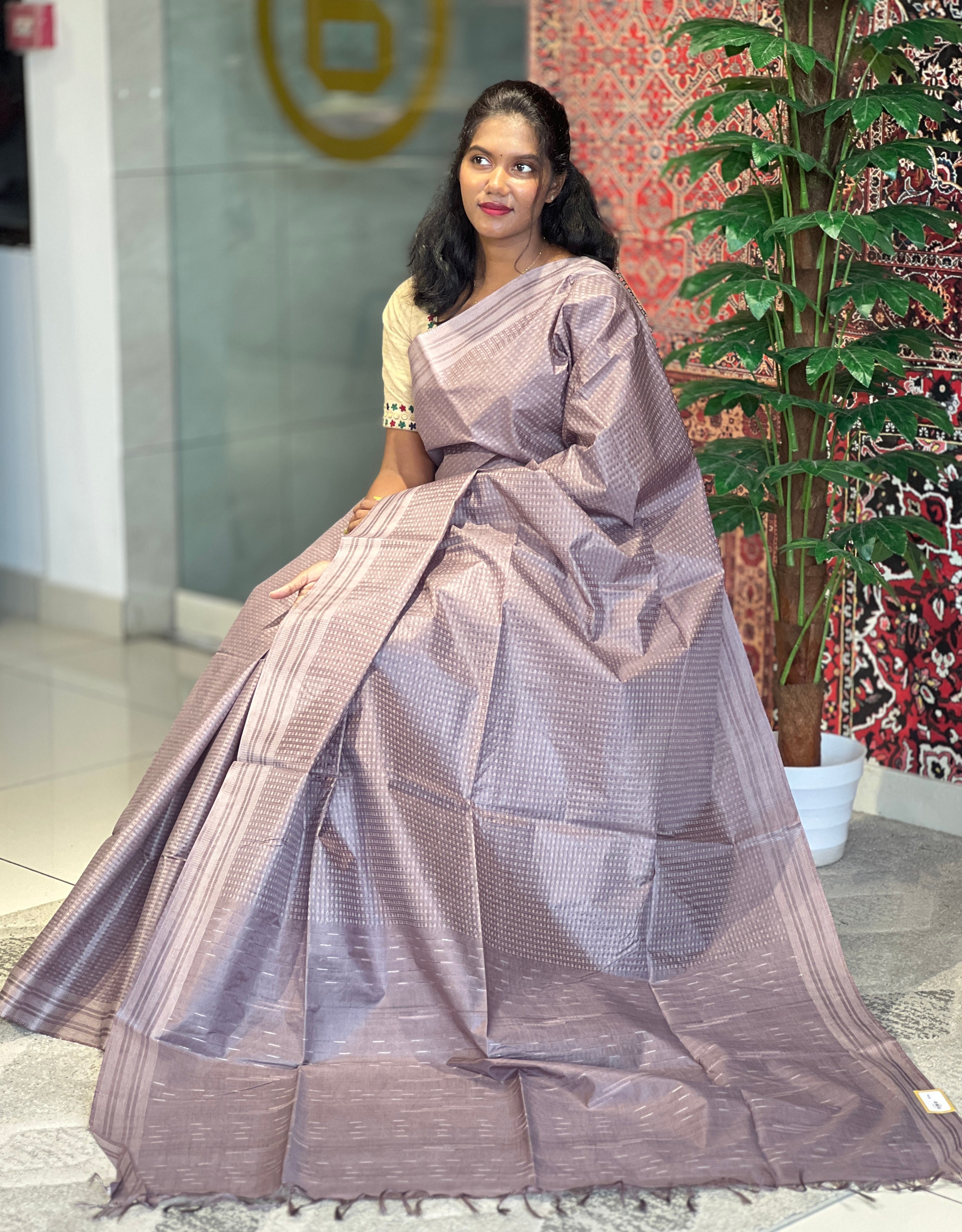 Thread & Kesiya Weaved Semi Tussar Saree | PNS191