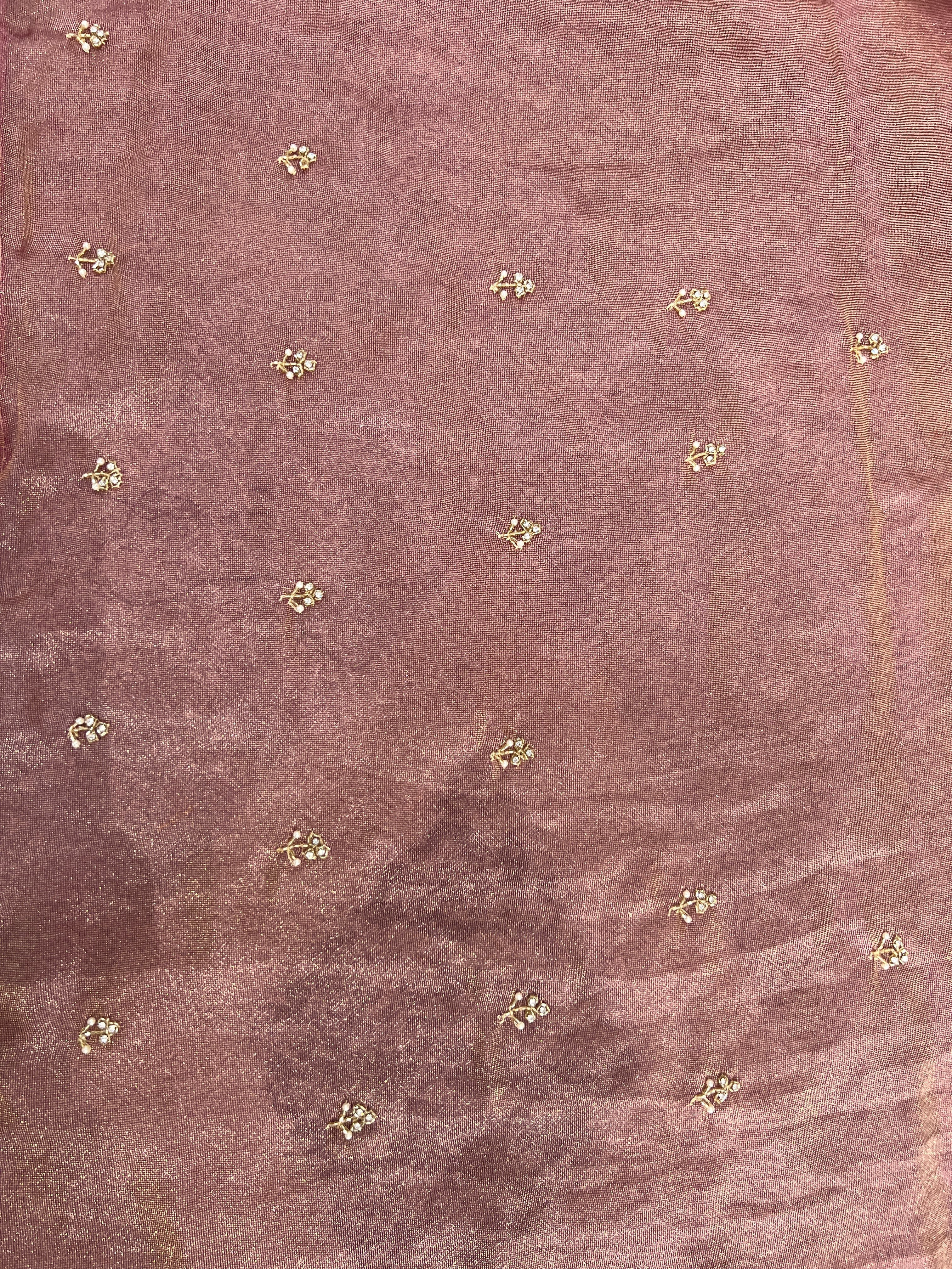 Sugar Beads Detailed Shimmer Georgette Saree | SBP852