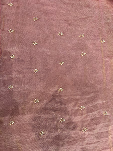 Sugar Beads Detailed Shimmer Georgette Saree | SBP852