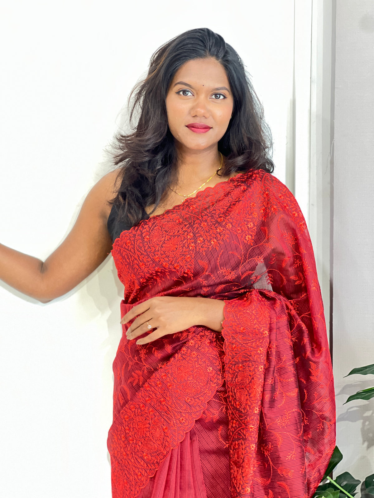 Machine Embroidery Kota Saree | ZSS299