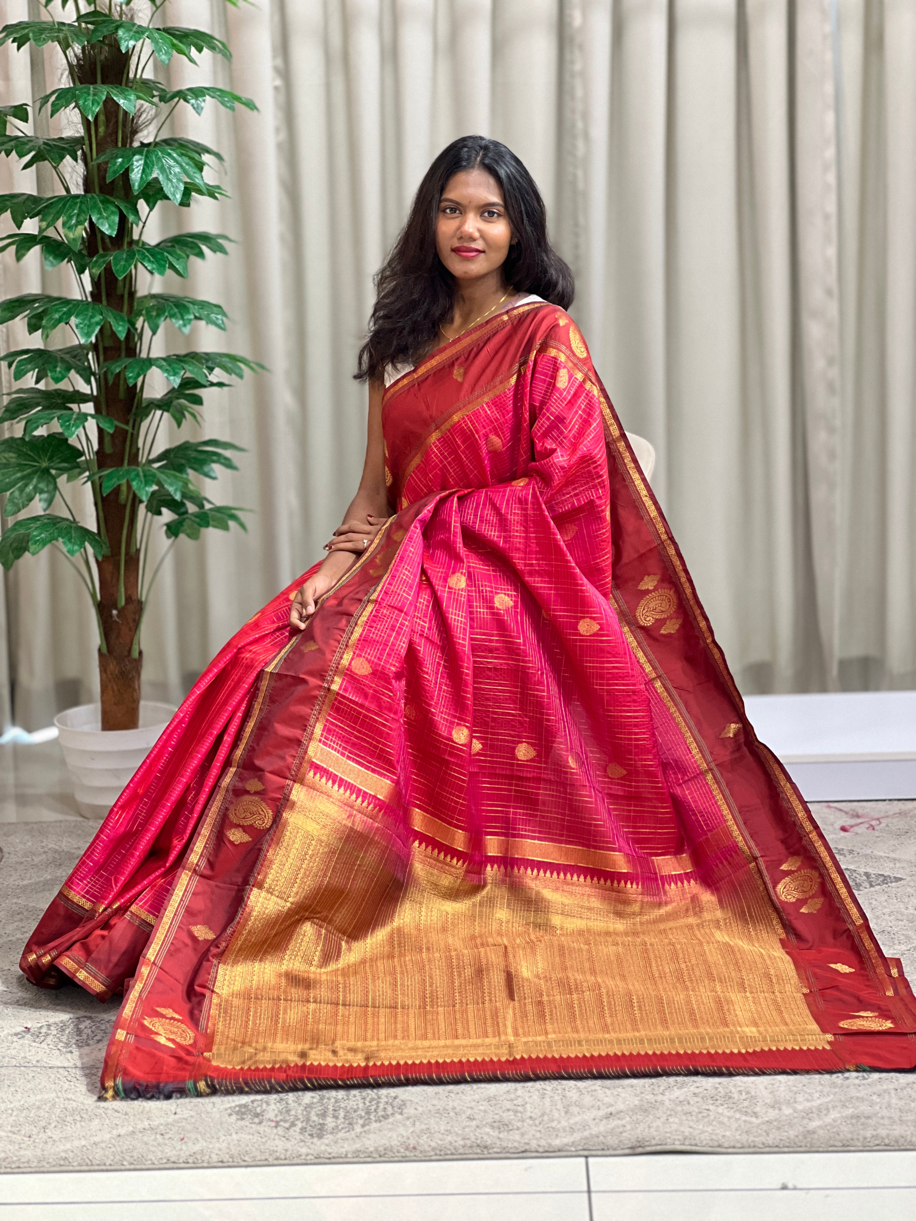 Rettapet Pattern Soft Silk Saree | RVS172