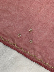 Sugar Beads Detailed Shimmer Georgette Saree | SBP850