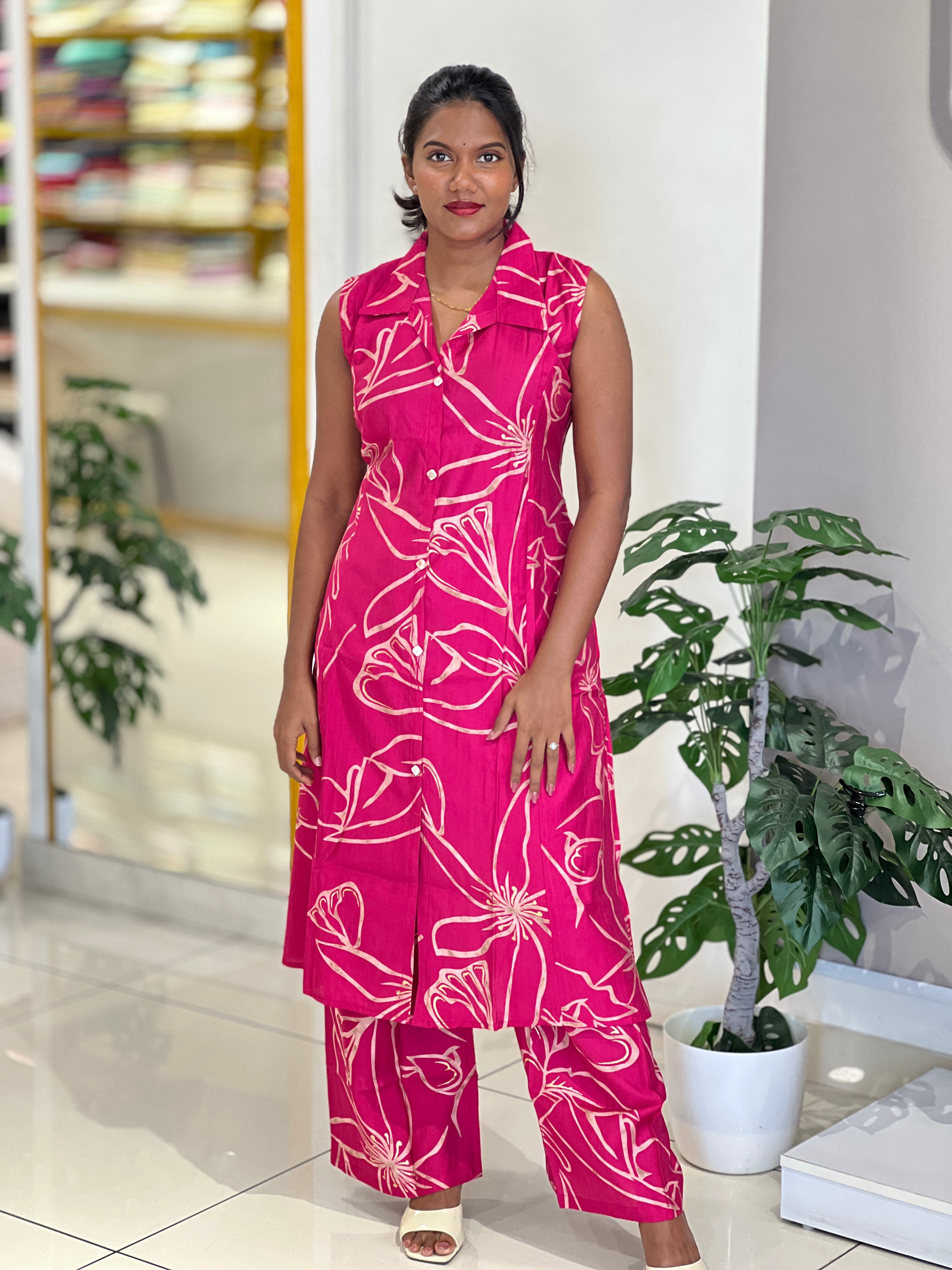 Print Detailed Rayon Kurta Set | YV104