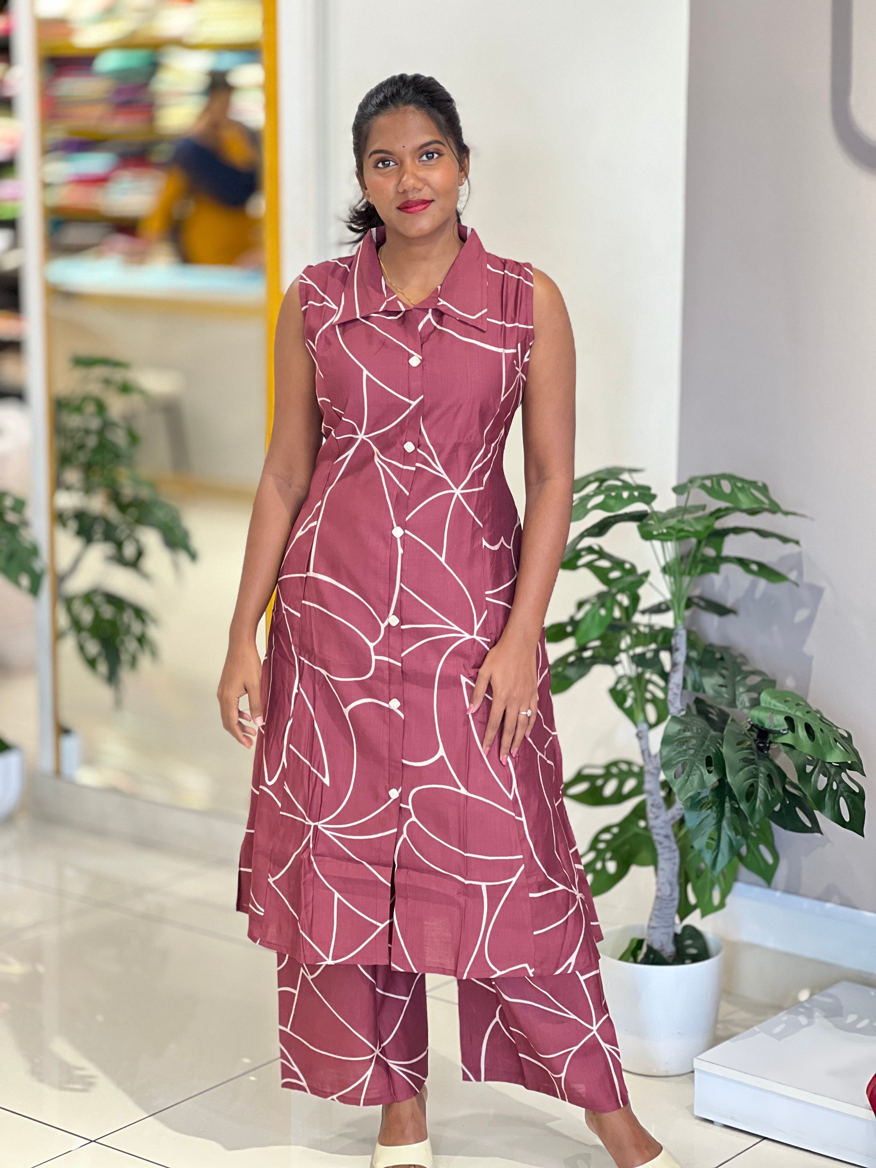 Print Detailed Rayon Kurta Set | YV118