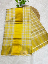 Check Weaving Patterned Tissue Saree | GAT318