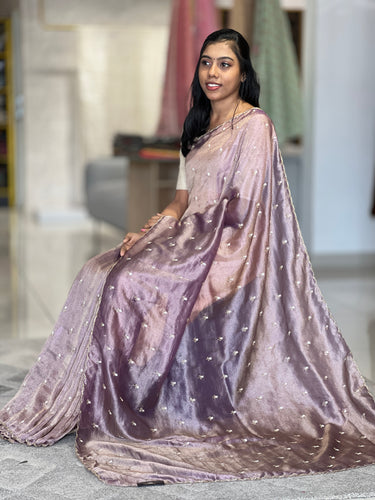 Sequence & Beads Detailed Shimmer Georgette Saree | SBP872