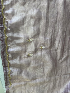 Sequence & Beads Detailed Shimmer Georgette Saree | SBP872
