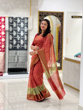 Block Printed Chanderi Saree | RGD197