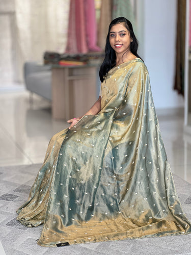 Sequence & Beads Detailed Shimmer Georgette Saree | SBP869